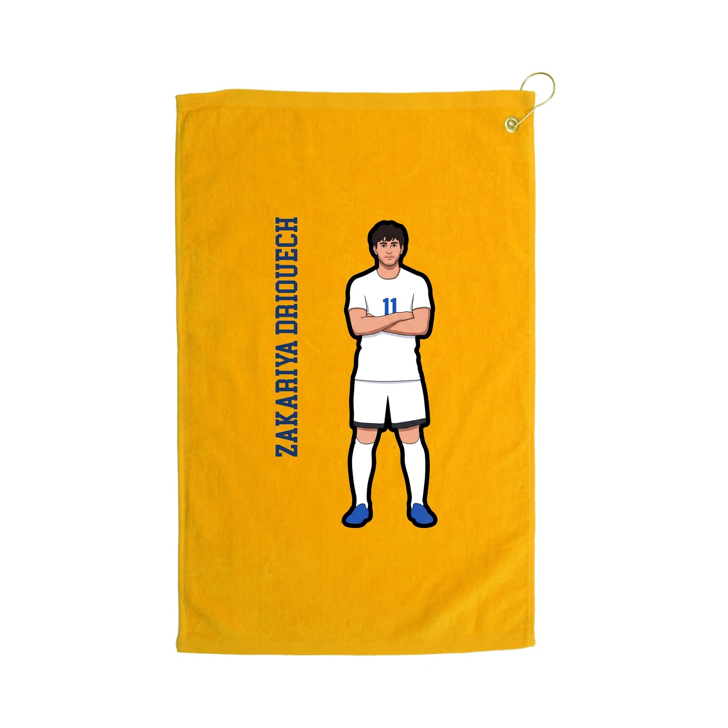 Golf Towel — Name Vertical in Gold