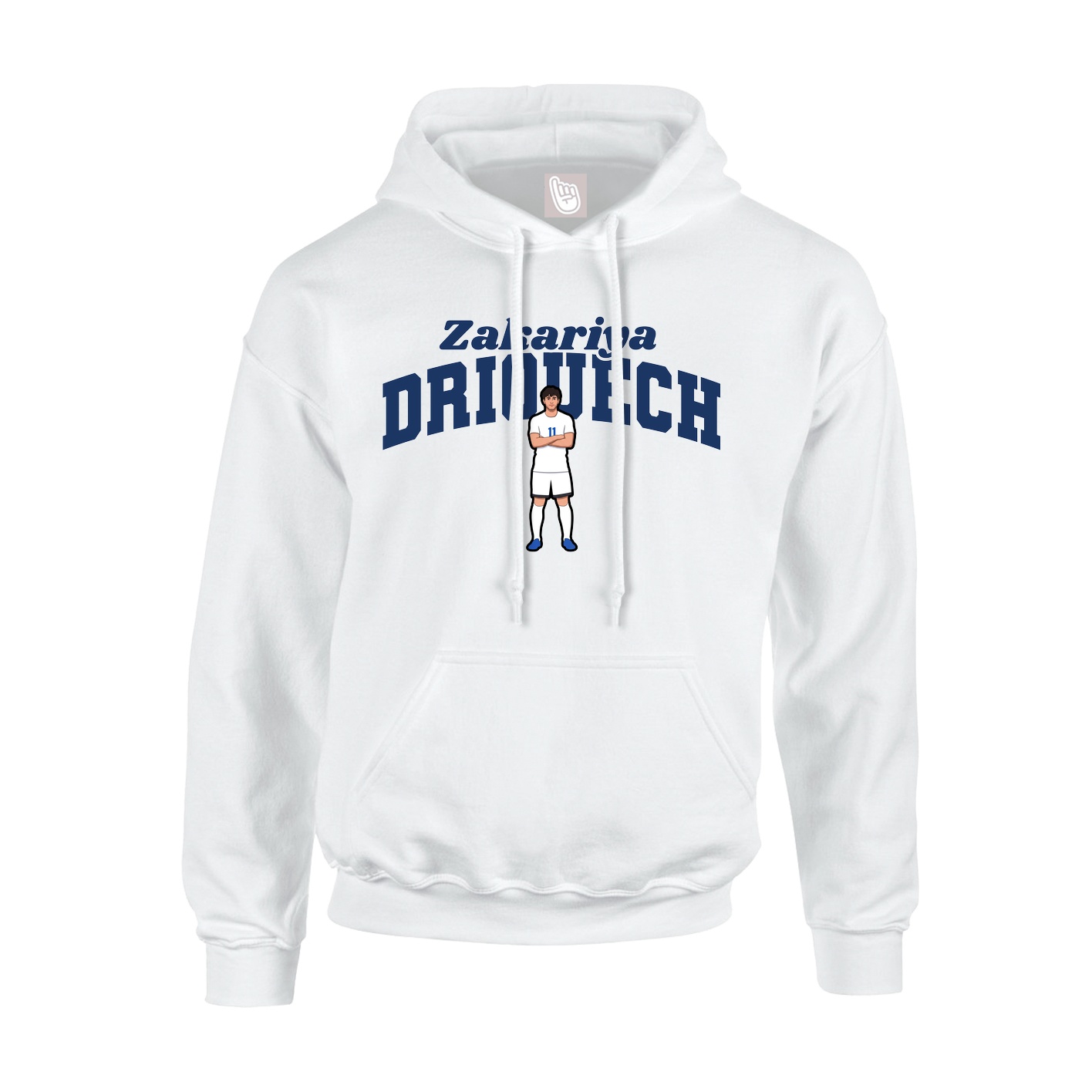 Hoodie — Signature Arch in White