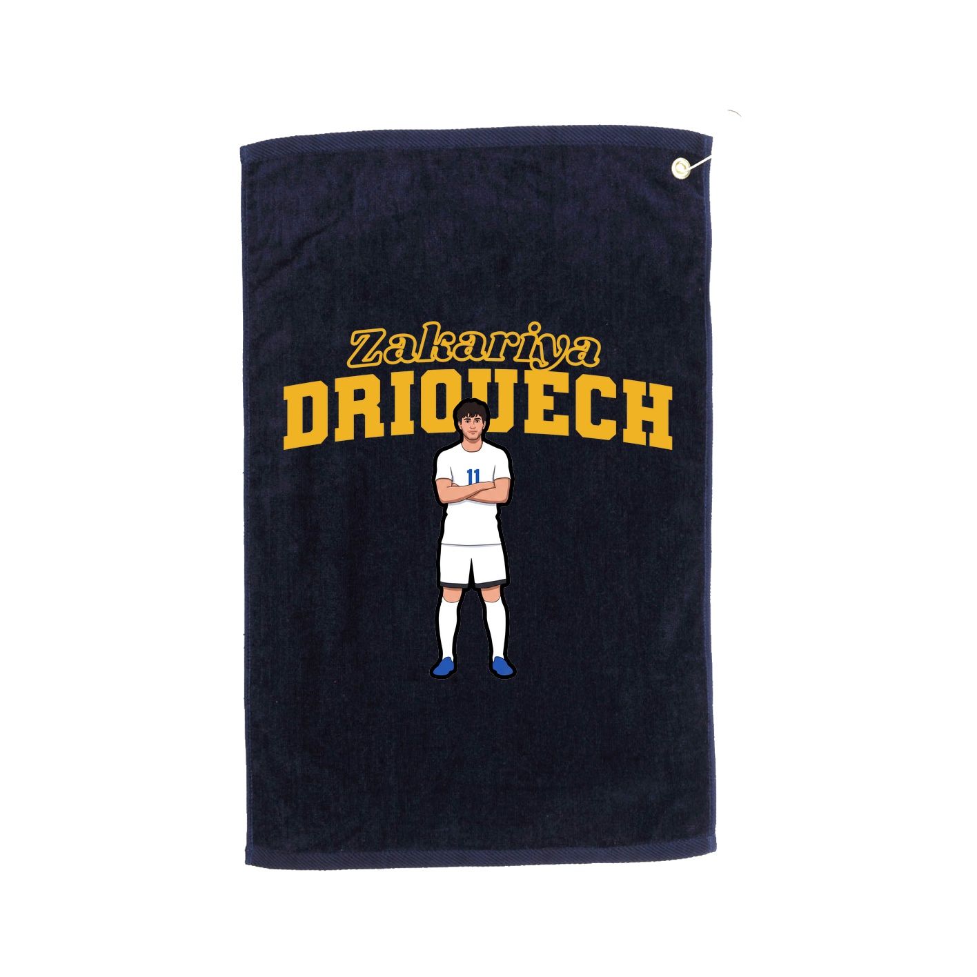 Golf Towel — Name Arch in Navy
