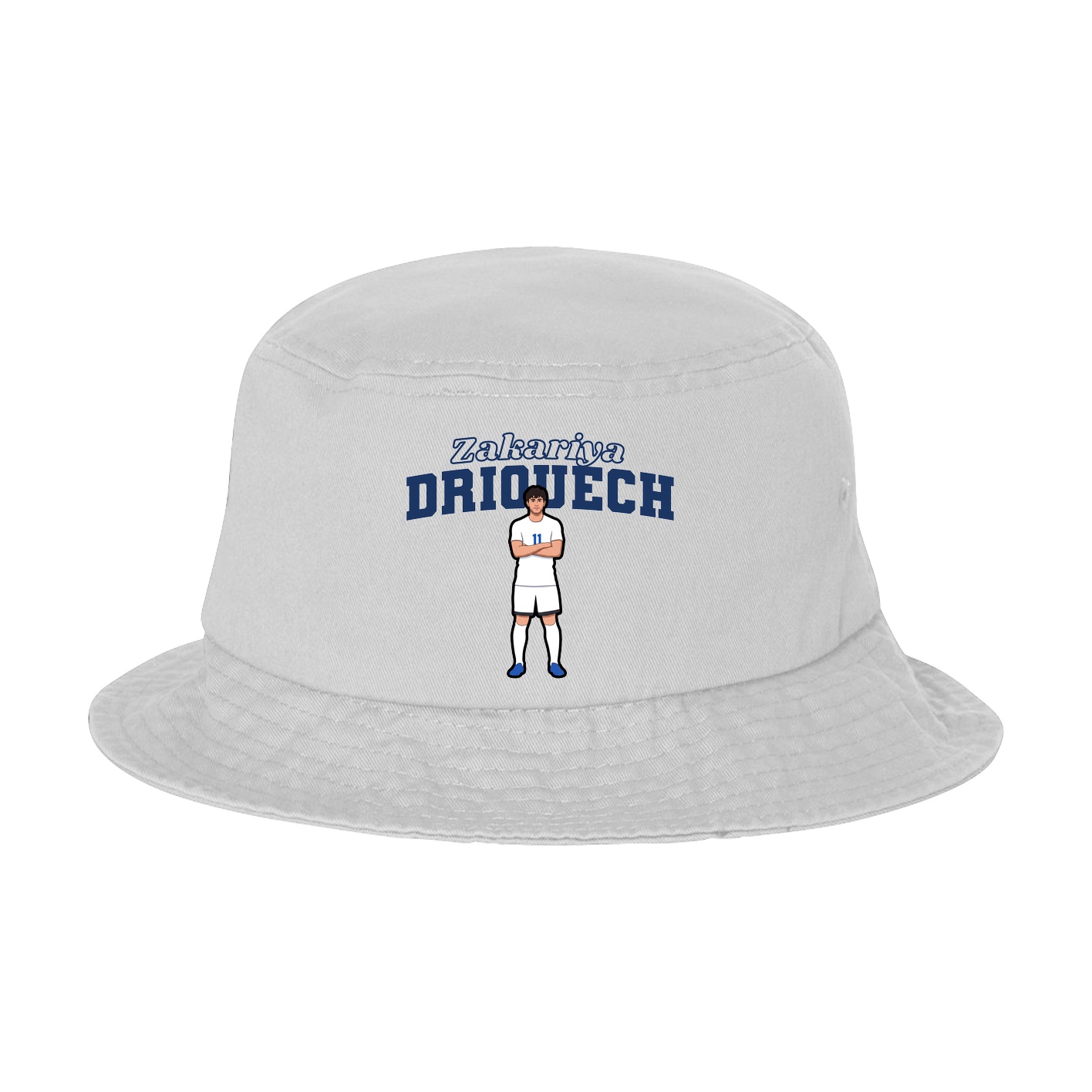 Bucket Cap — Name Arch in White