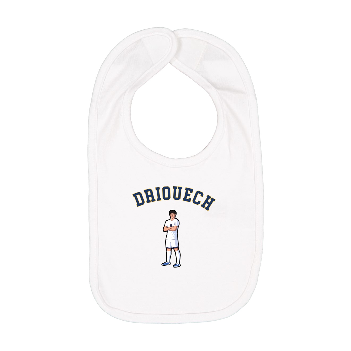Infant Bib — Shirsey Arch in White