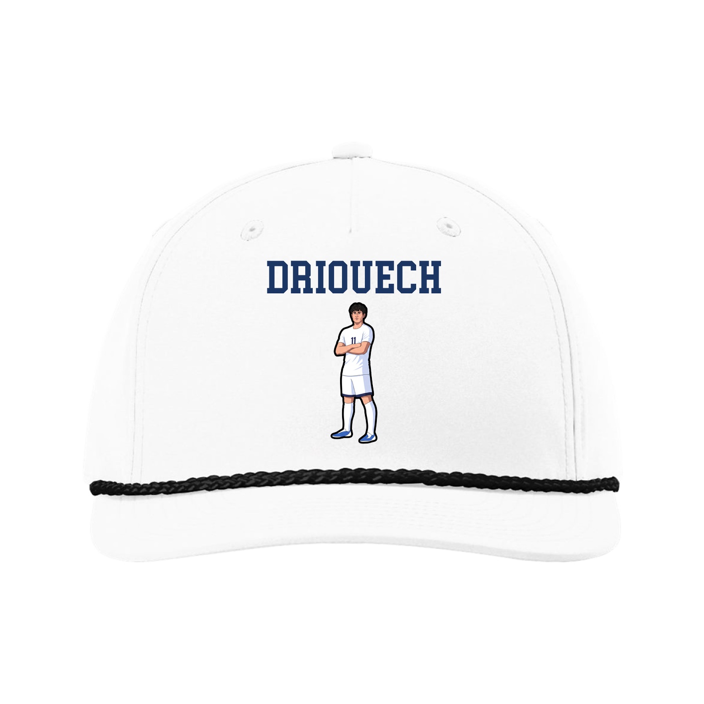 Five-Panel Classic Rope Cap — Shirsey in White
