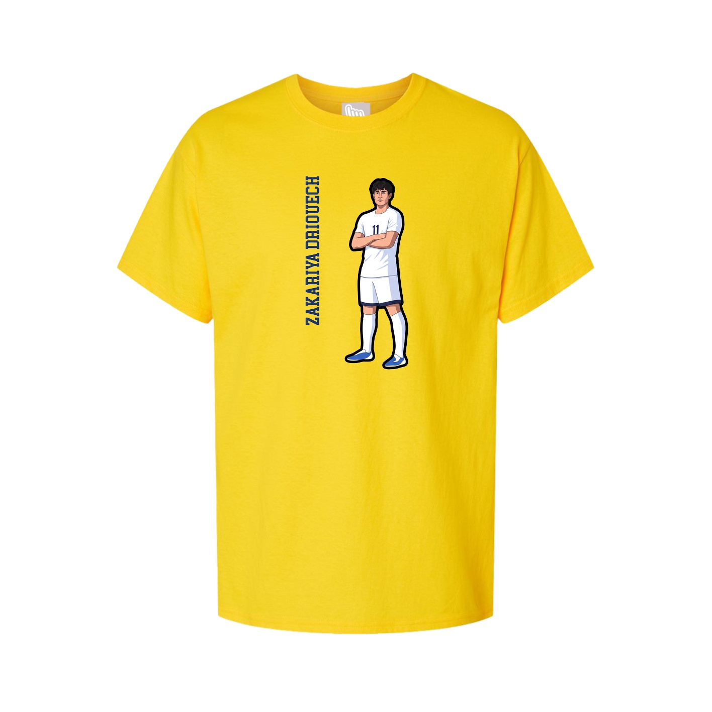 Youth Tee — Name Vertical in Gold