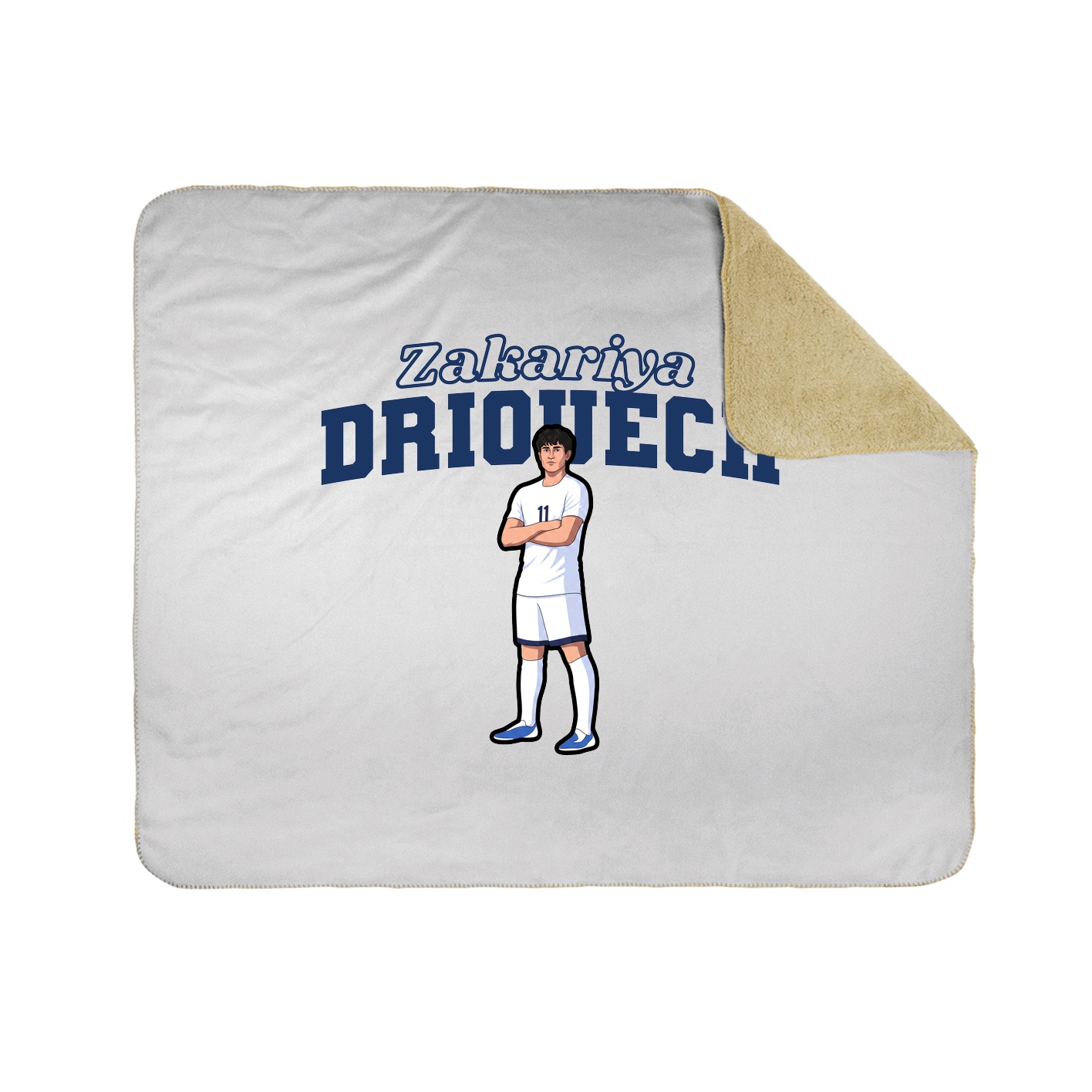 Throw Blanket — Name Arch in White