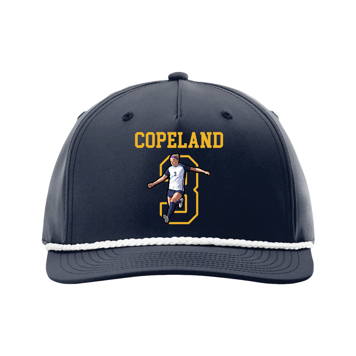 Five-Panel Classic Rope Cap — Shirsey in Navy