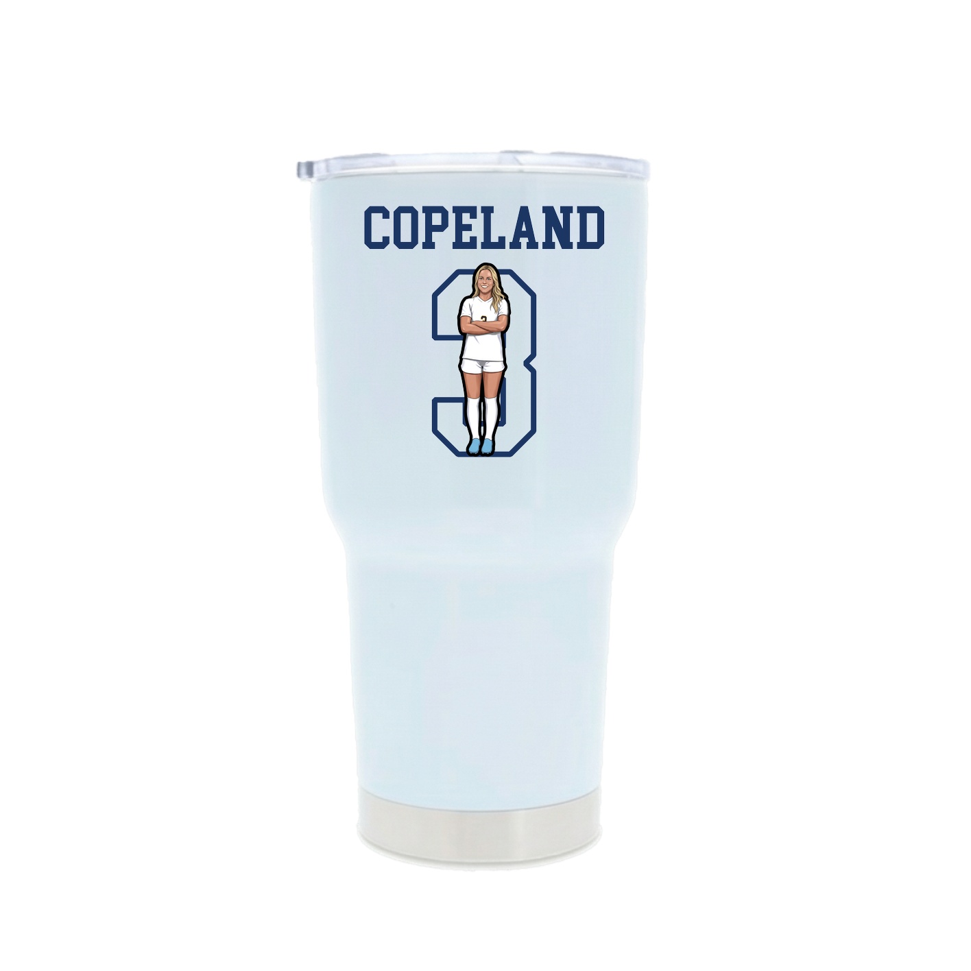 30oz Stainless Steel Tumbler — Shirsey in White