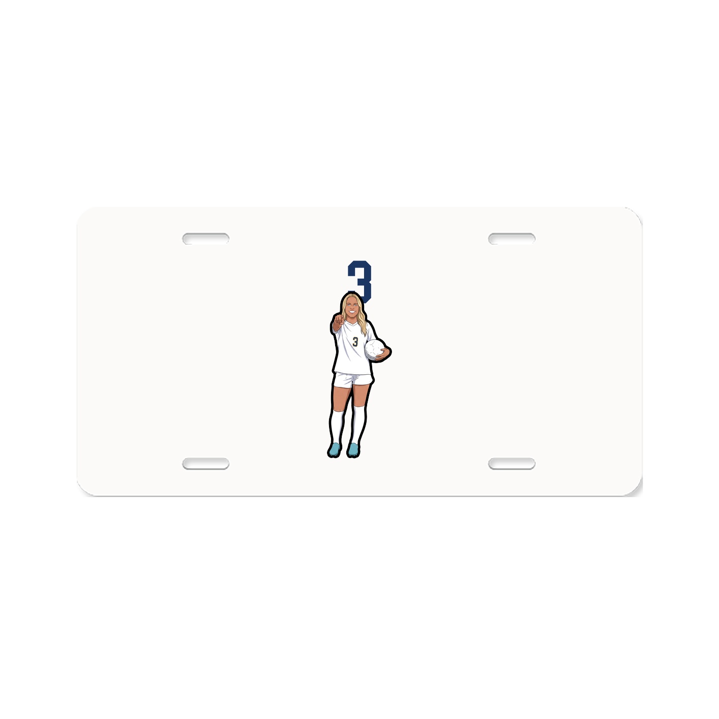License Plate — Number Top in Classic