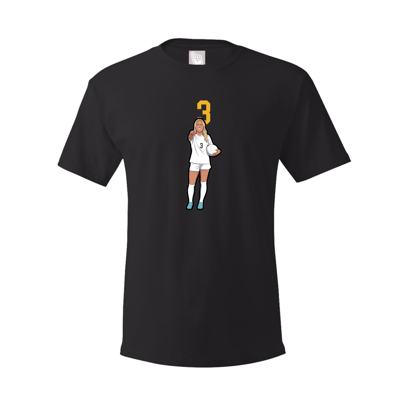 Youth Tee — Number Top in Black