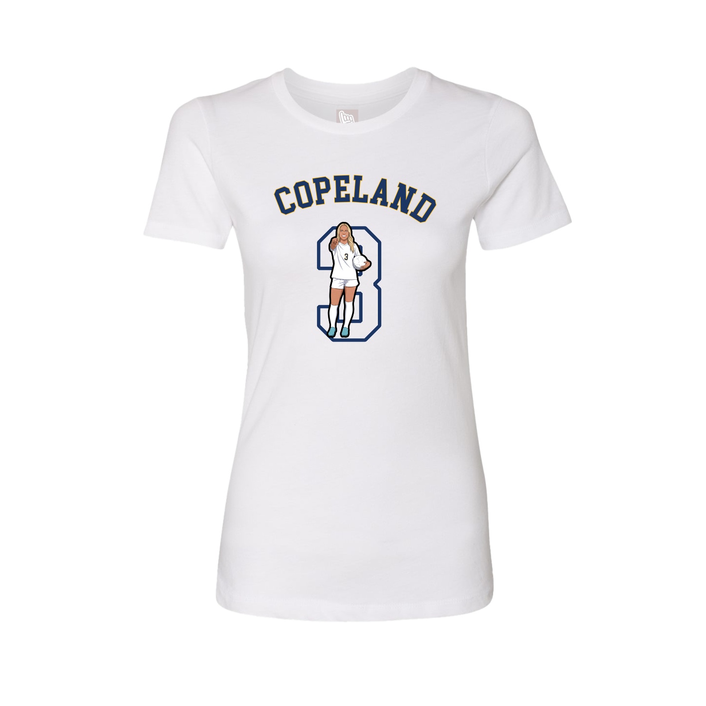 Fitted Women's Tee — Shirsey Arch in White