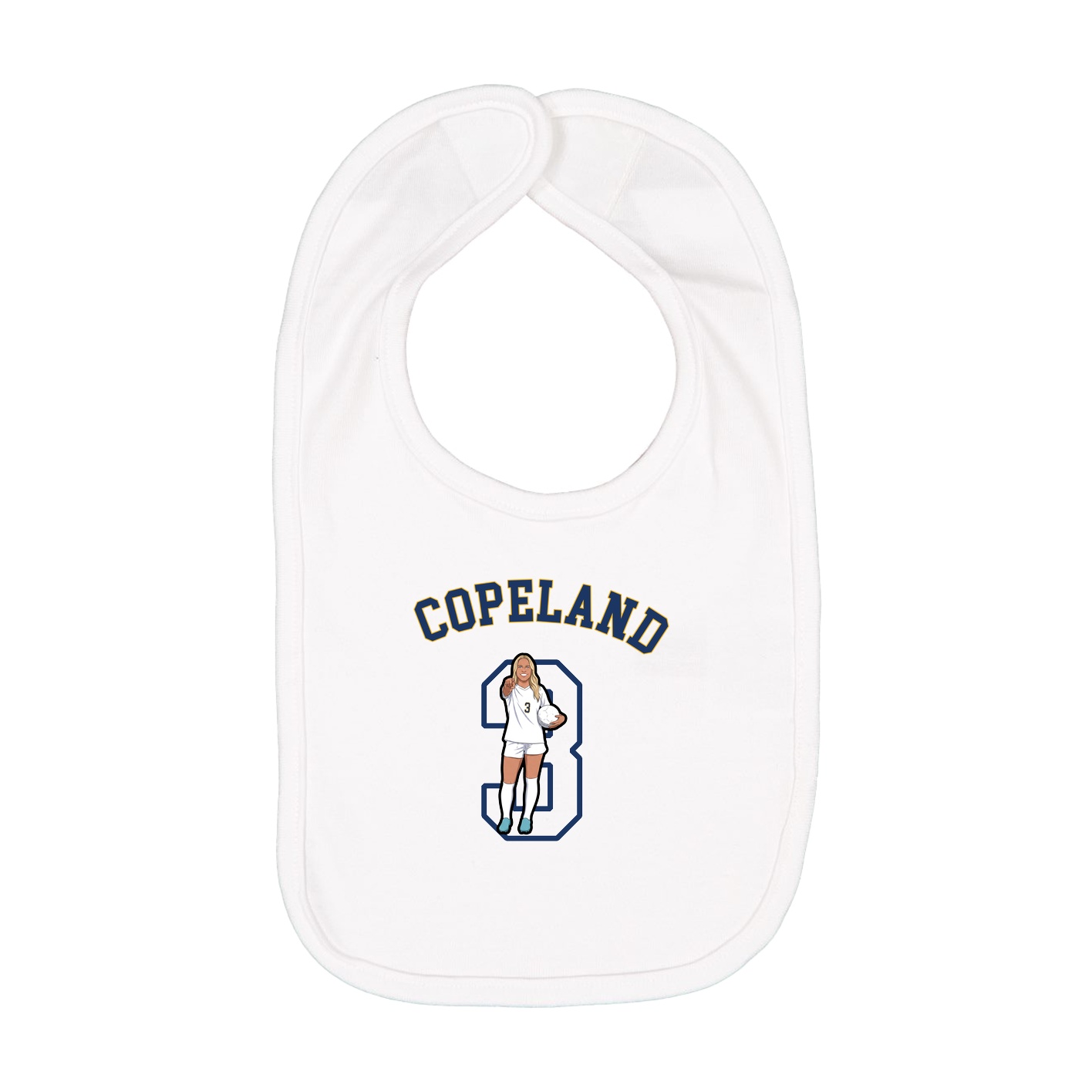 Infant Bib — Shirsey Arch in White