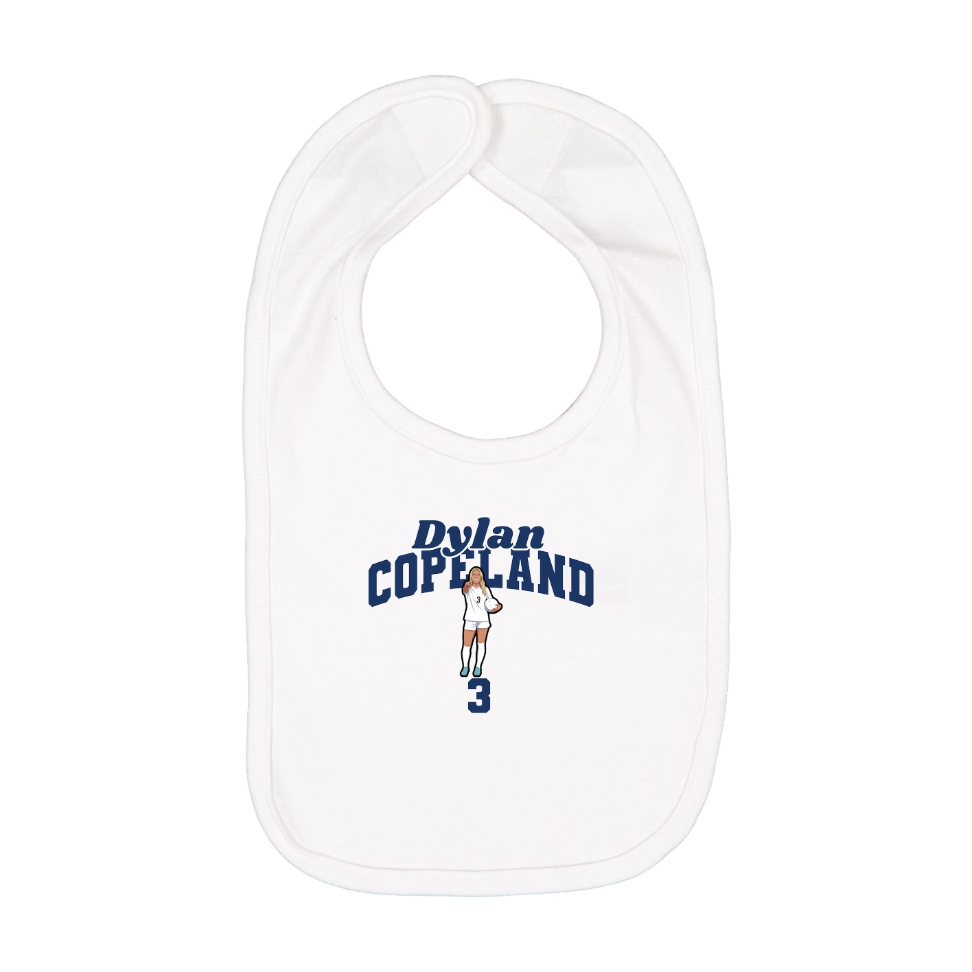 Infant Bib — Signature Arch in White