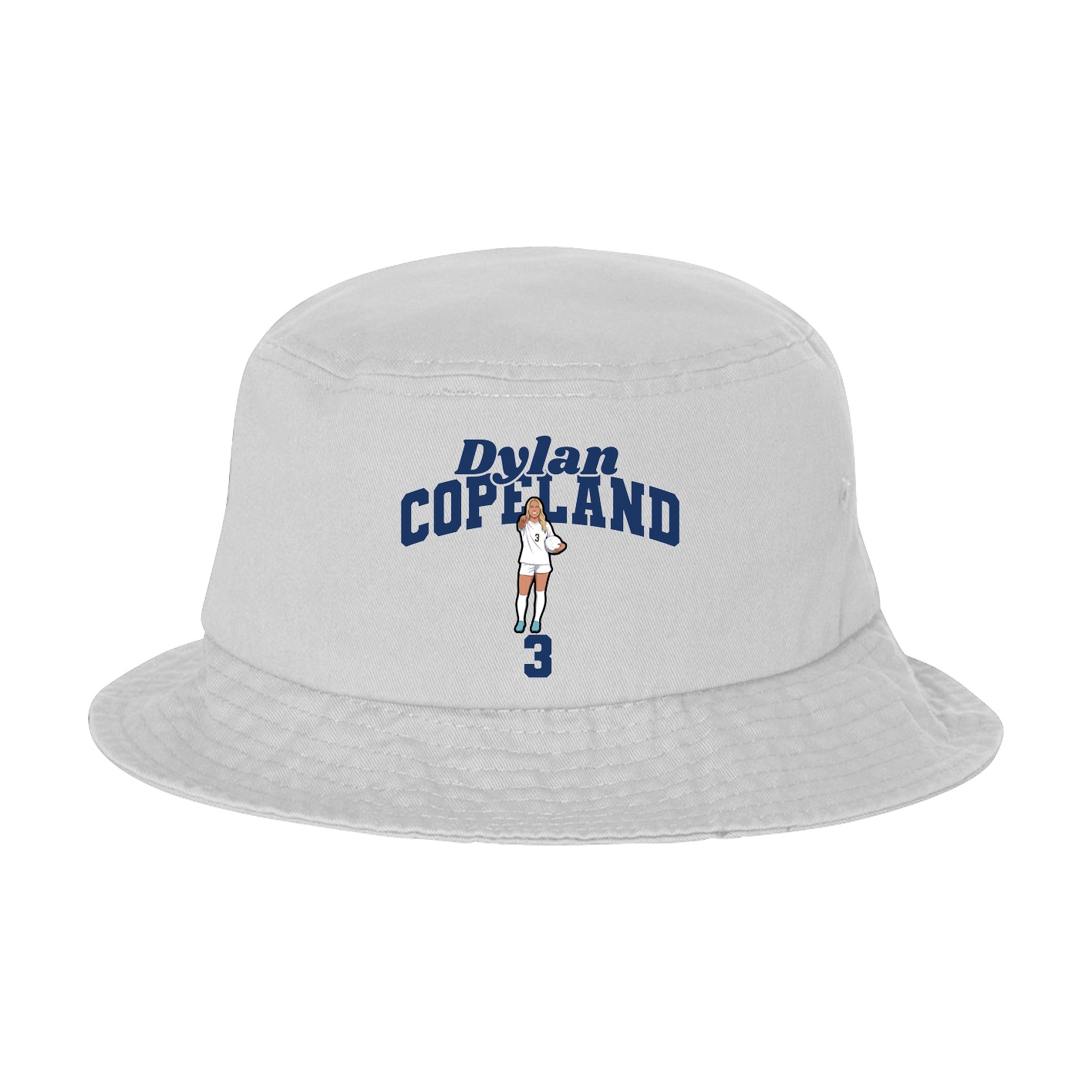 Bucket Cap — Signature Arch in White