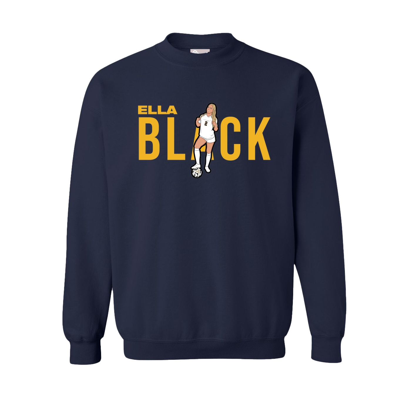 Fleece Crew — Player Name in Navy