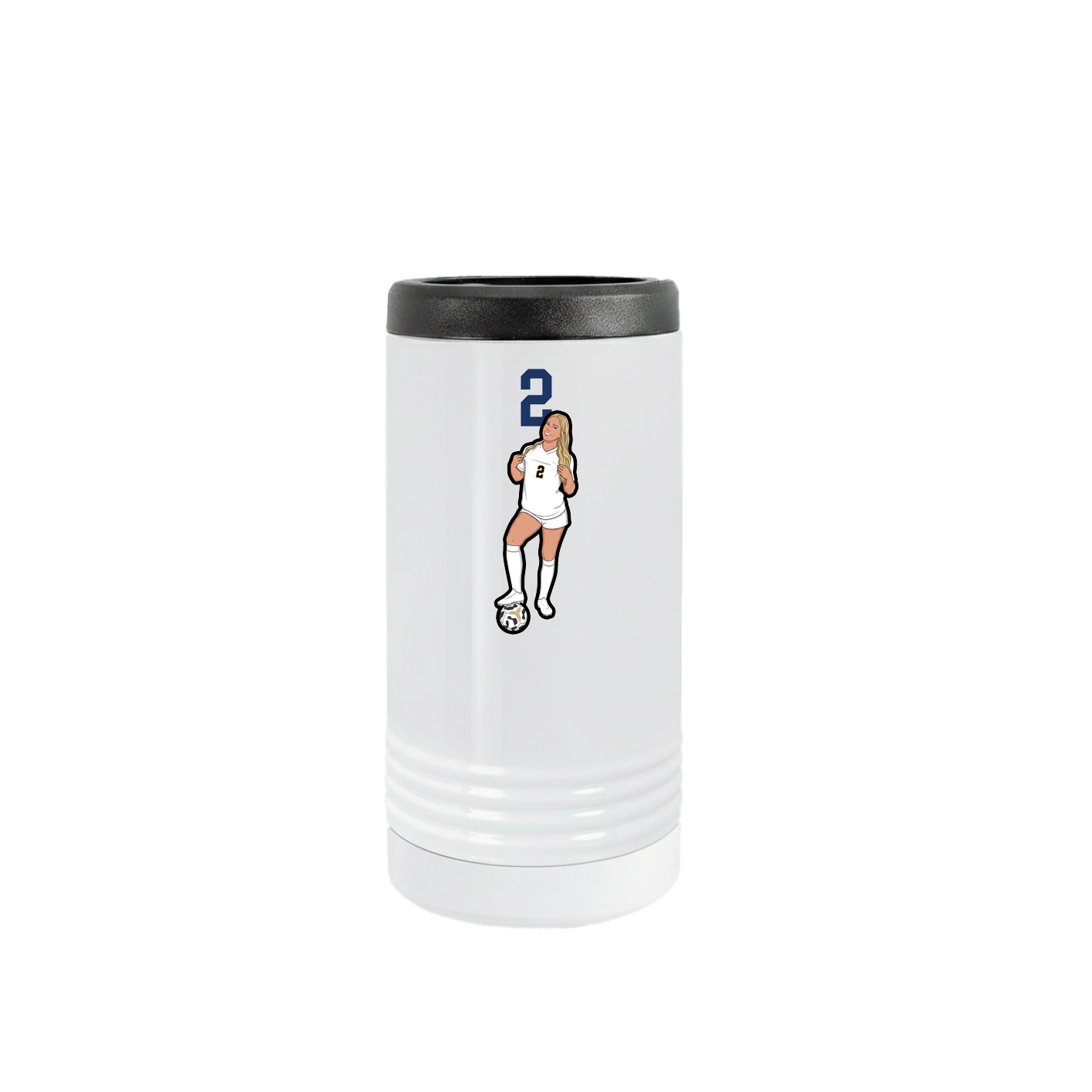 Slim Beverage Holder — Number Top in White