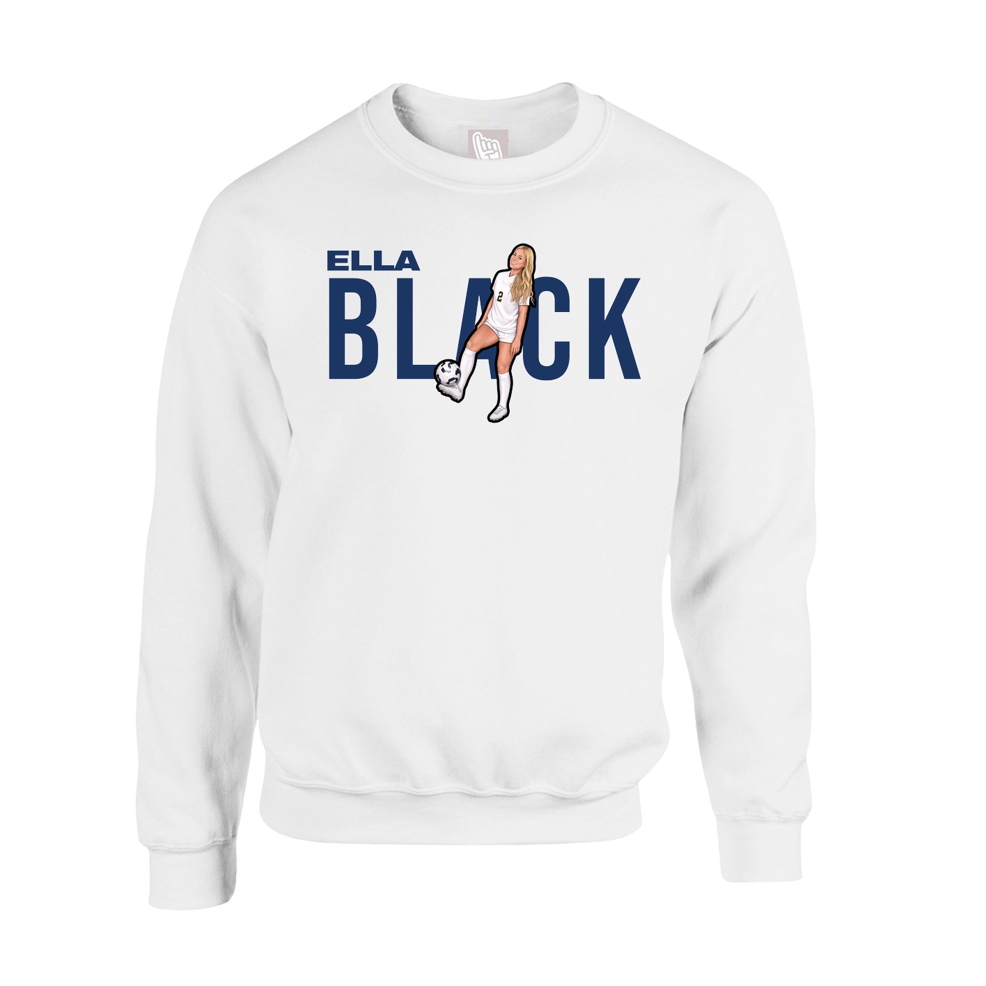 Fleece Crew — Player Name in White