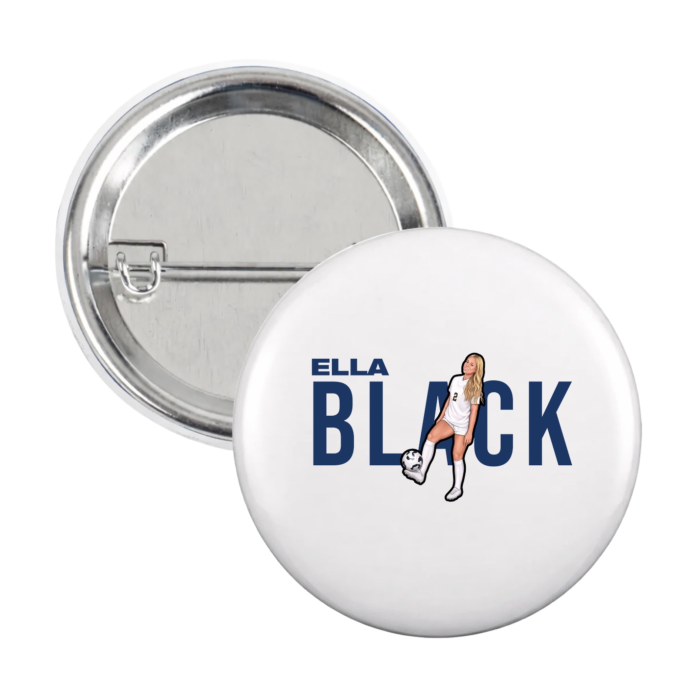 Game Day Button — Player Name in White