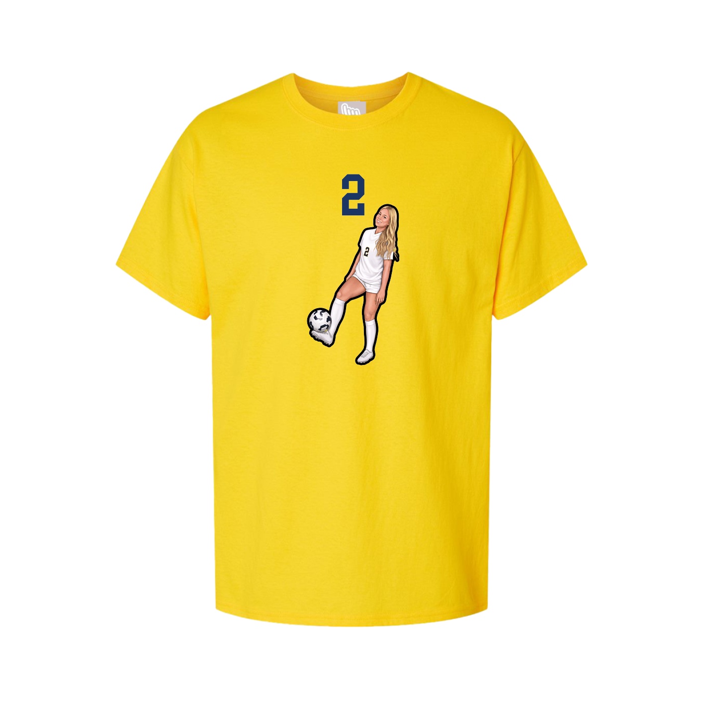 Youth Tee — Number Top in Gold