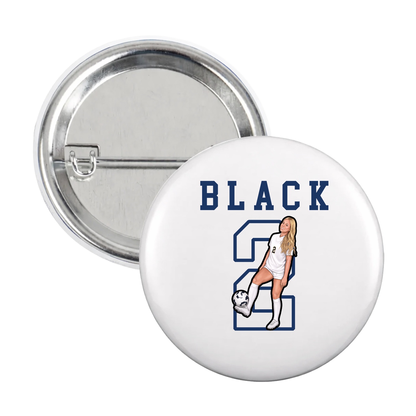 Game Day Button — Shirsey in White