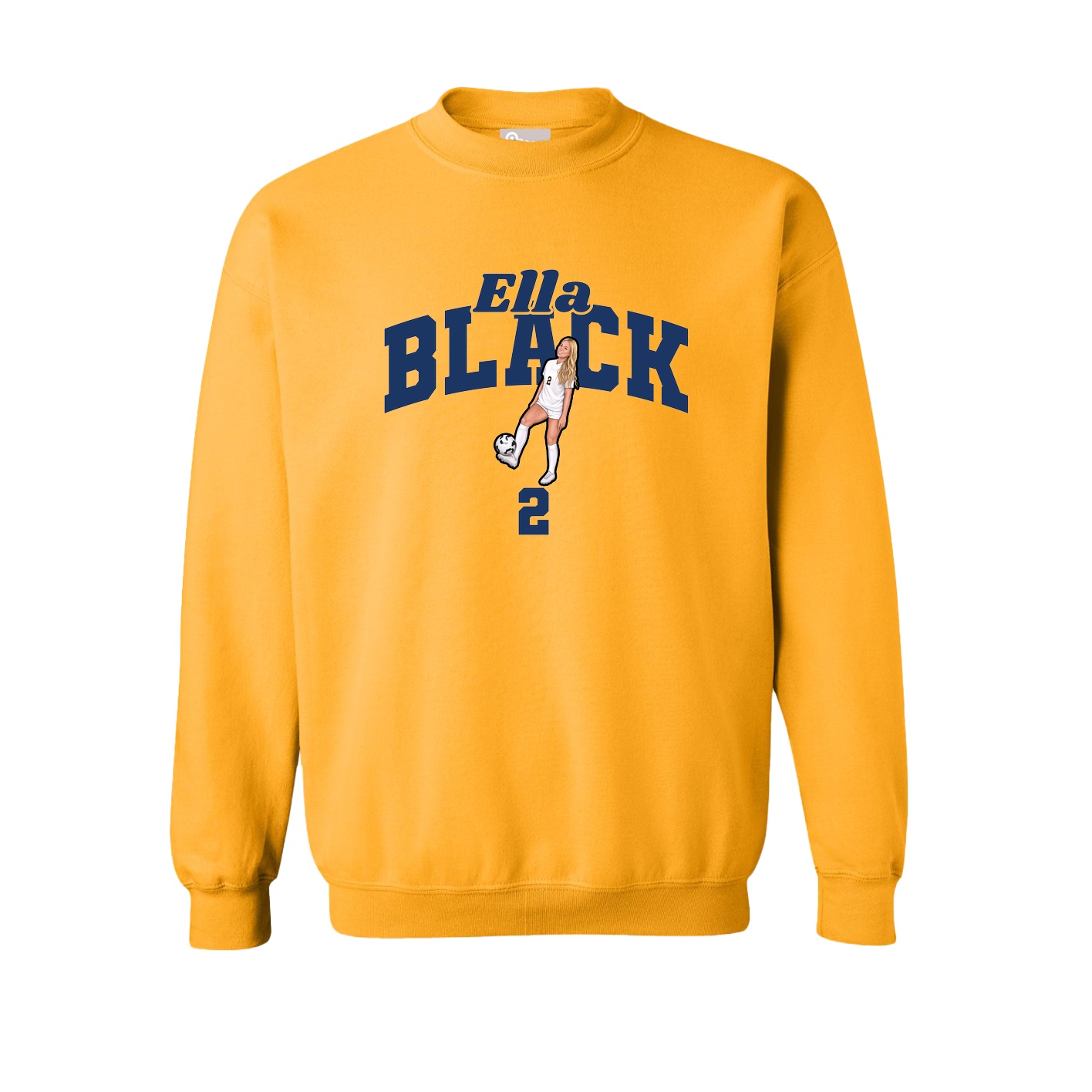 Fleece Crew — Signature Arch in Gold