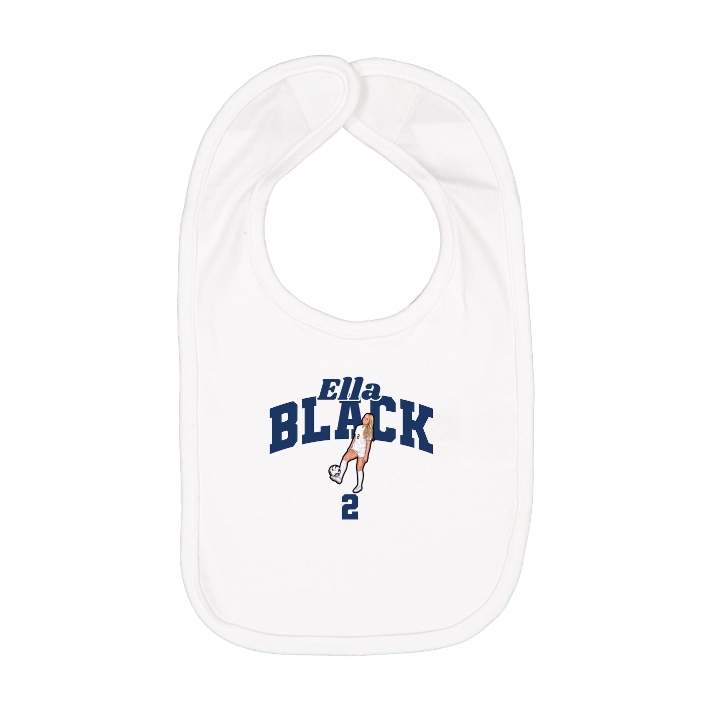 Infant Bib — Signature Arch in White