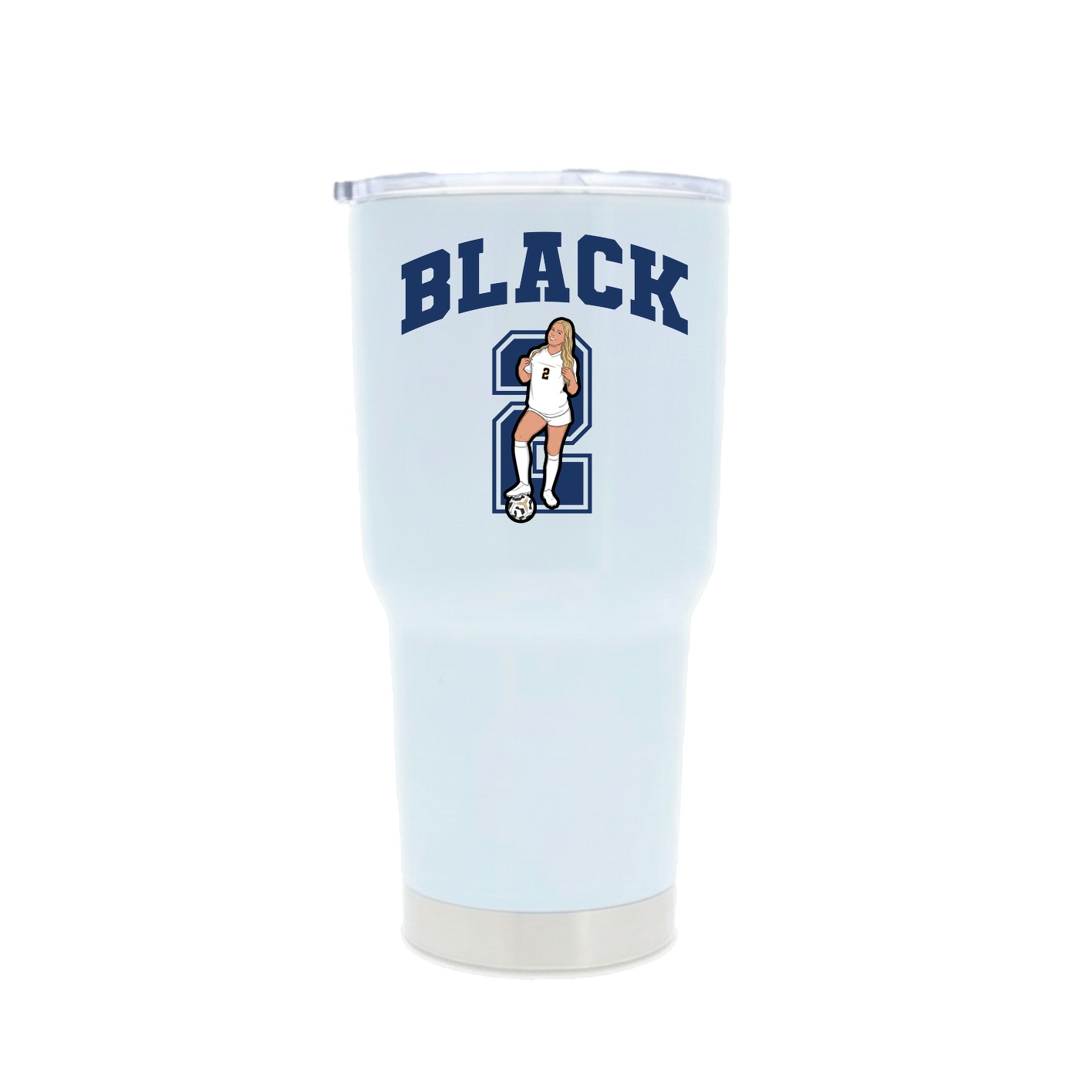 30oz Stainless Steel Tumbler — Number in White