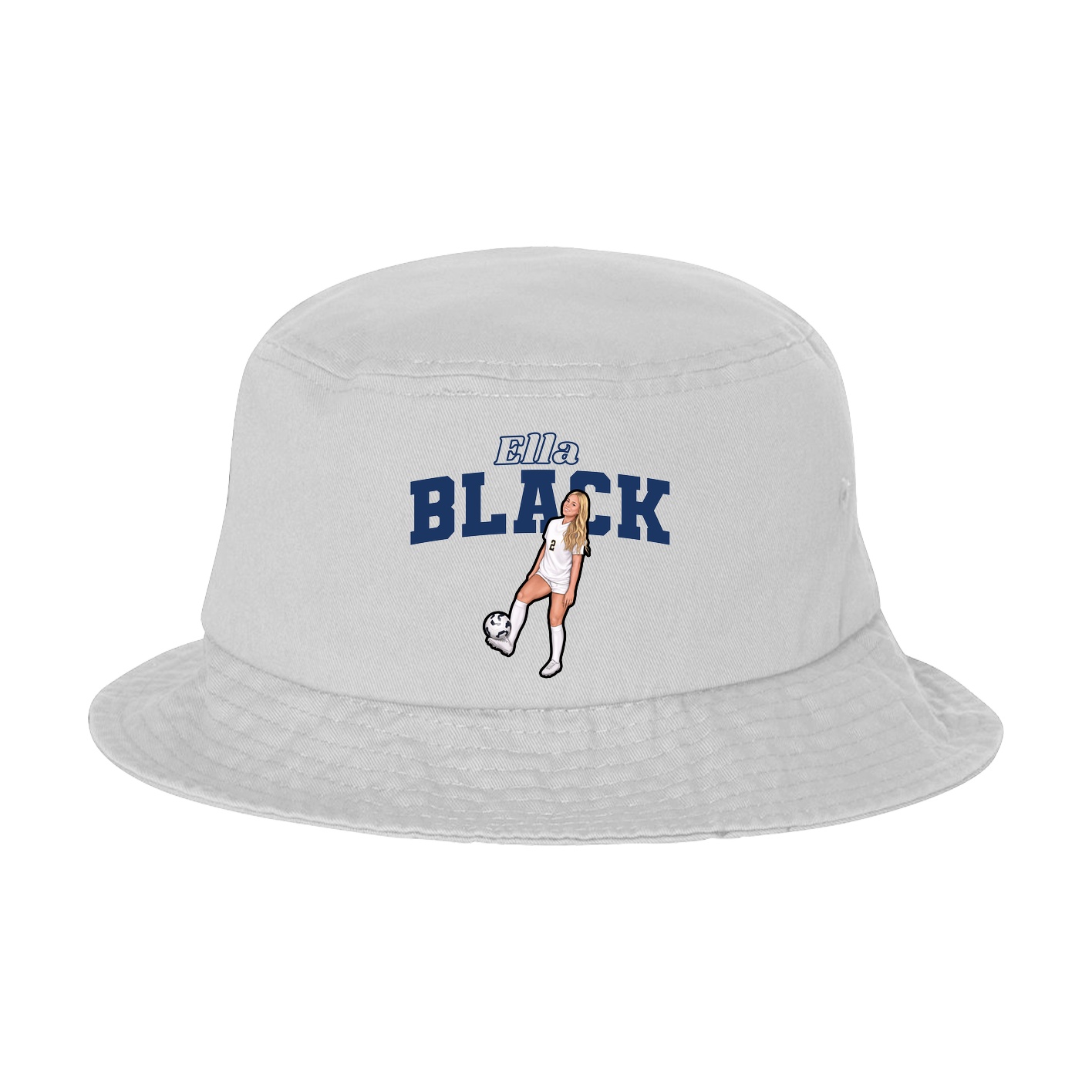 Bucket Cap — Name Arch in White