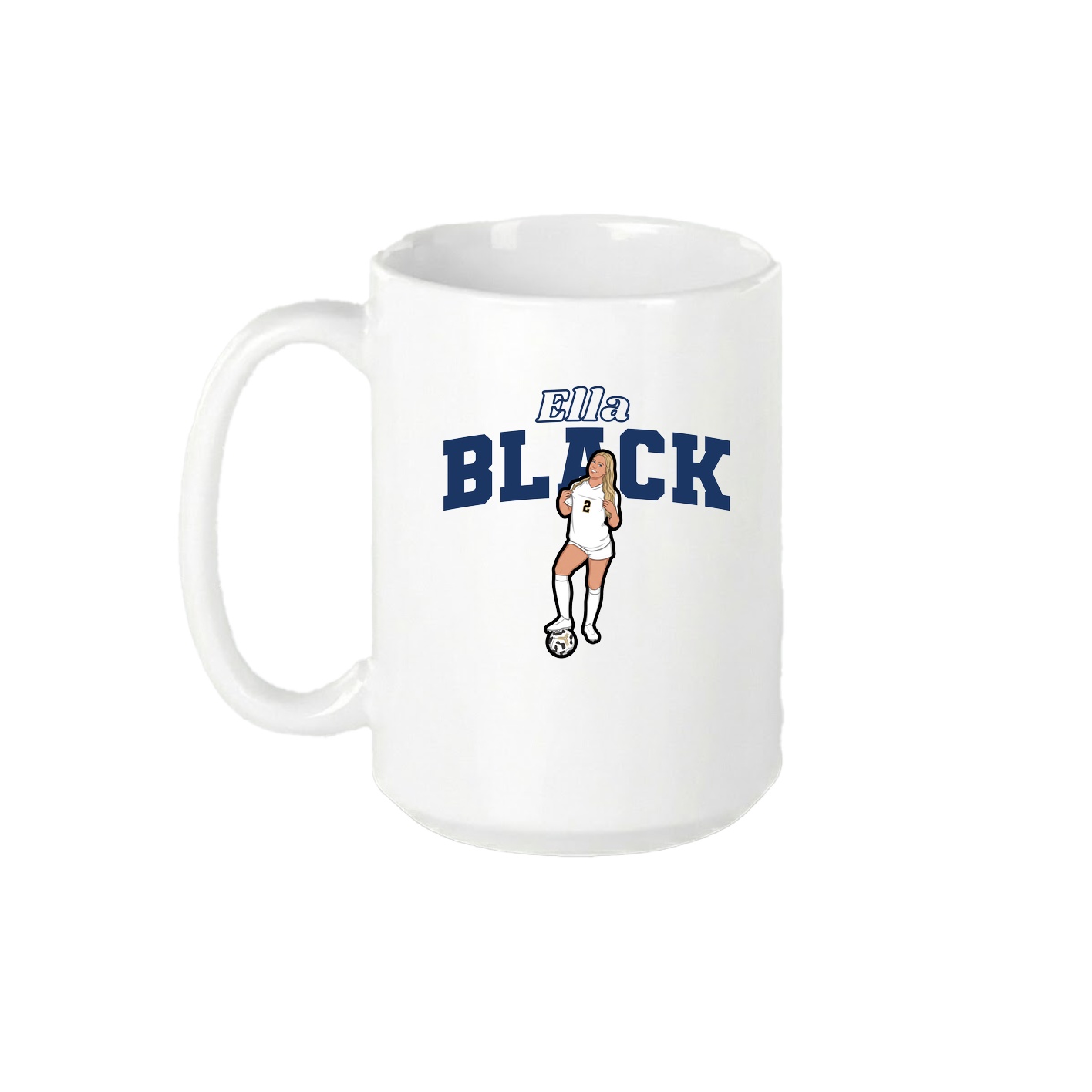 15oz Coffee Mug — Name Arch in White