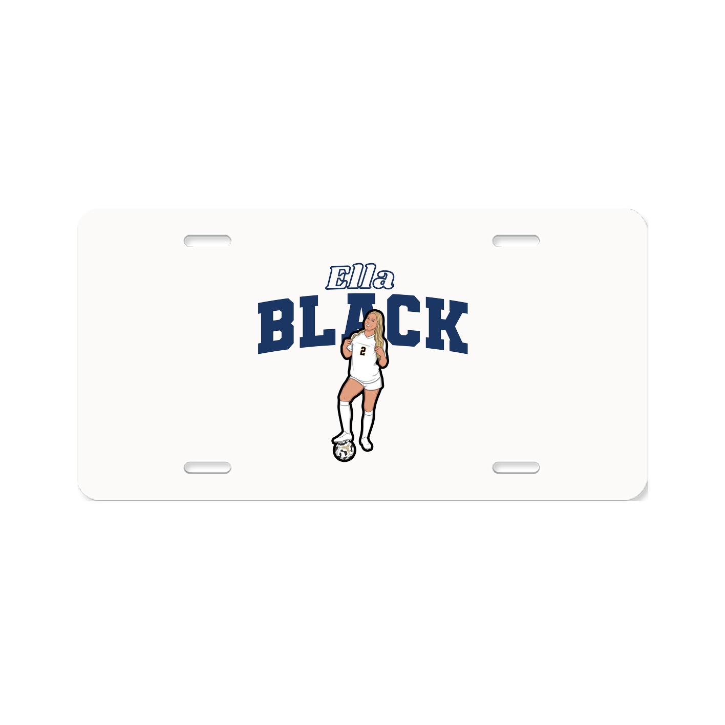 License Plate — Name Arch in Classic
