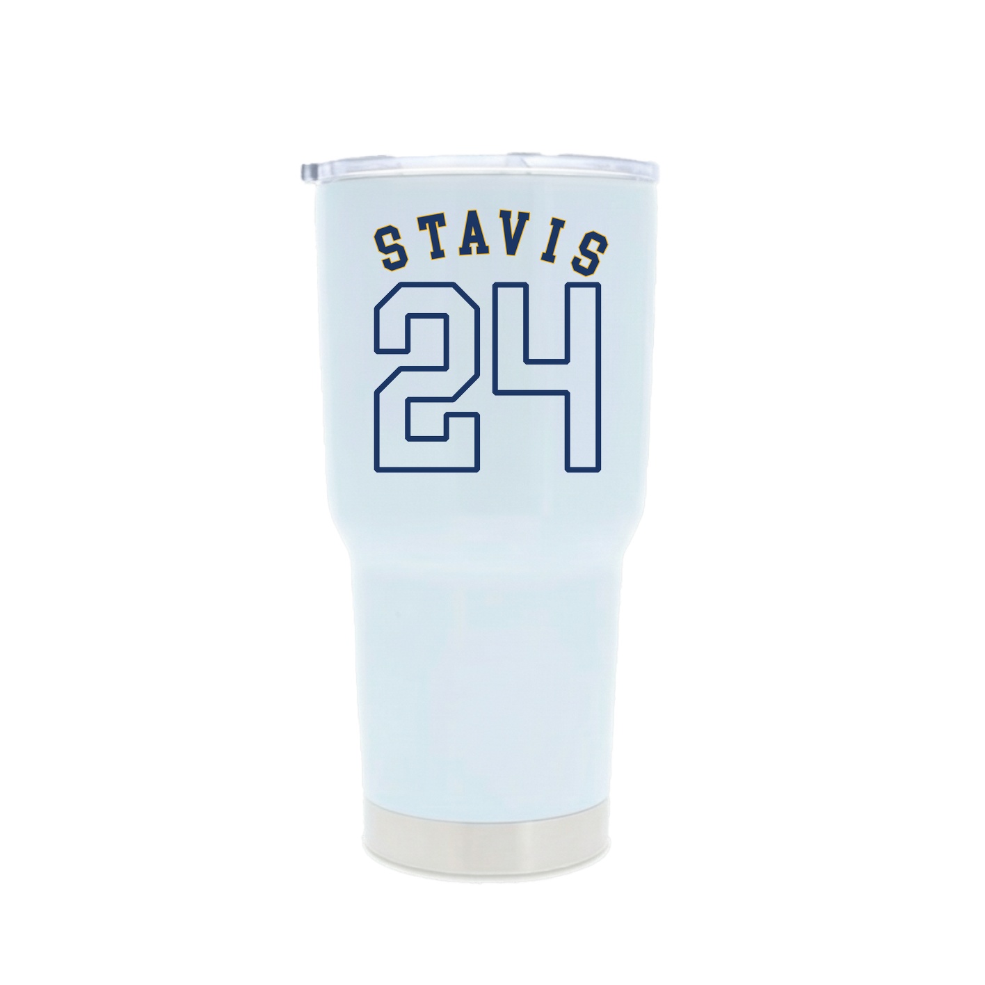 30oz Stainless Steel Tumbler — Shirsey Arch in White
