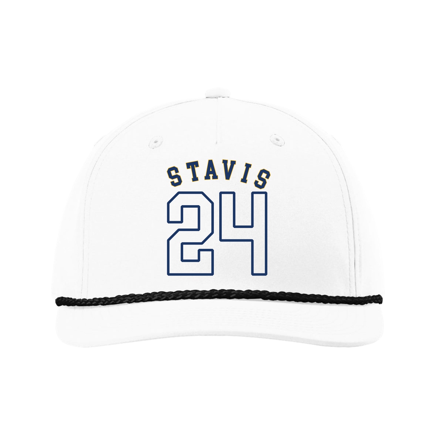 Five-Panel Classic Rope Cap — Shirsey Arch in White