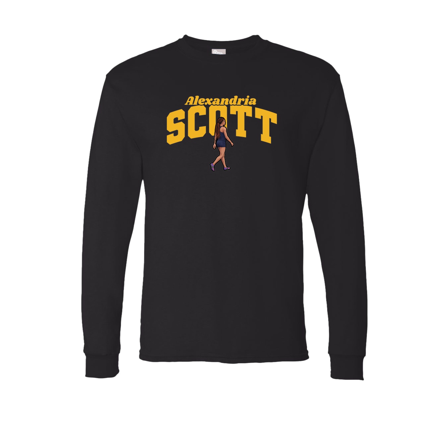Long Sleeve Tee — Signature Arch in Black