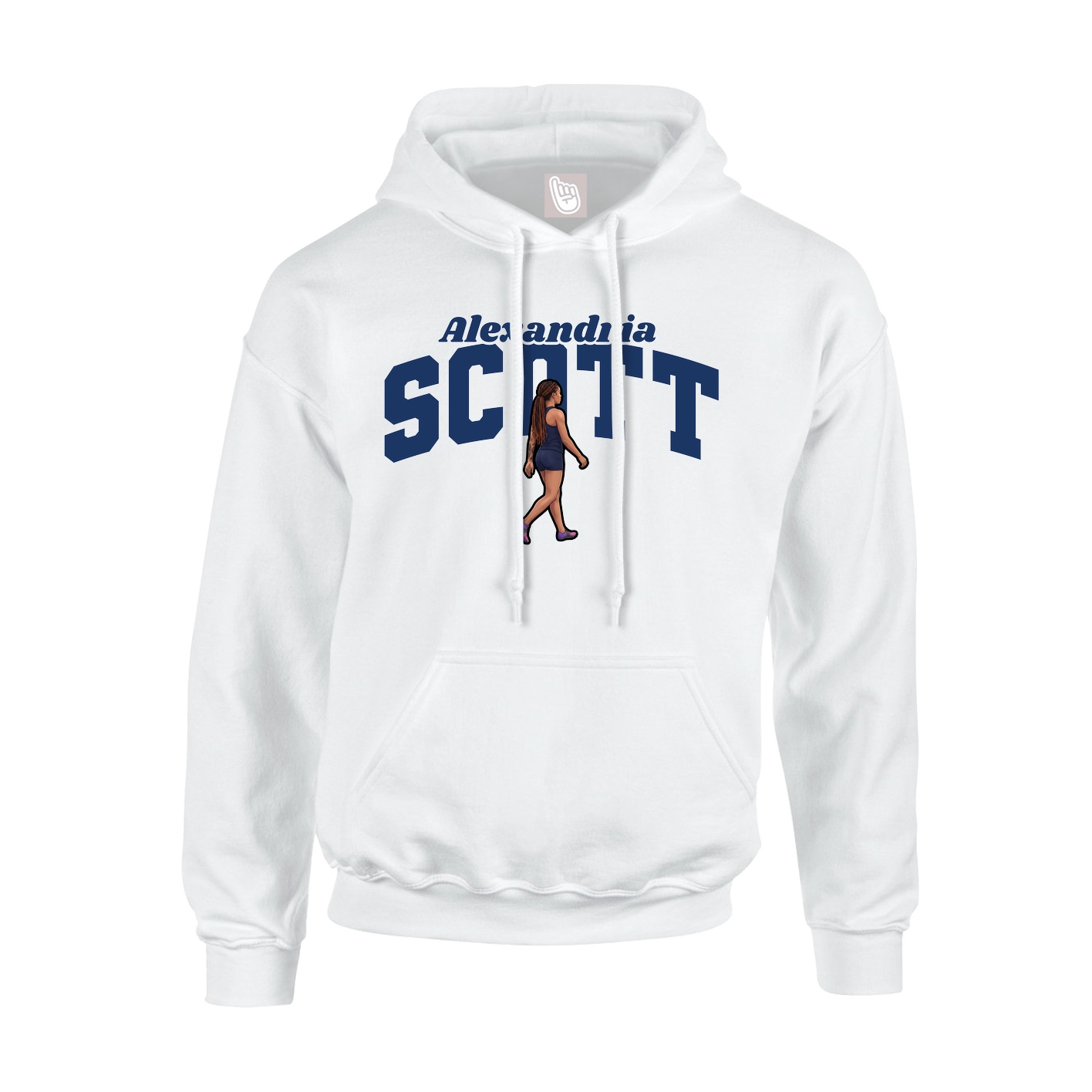 Hoodie — Signature Arch in White