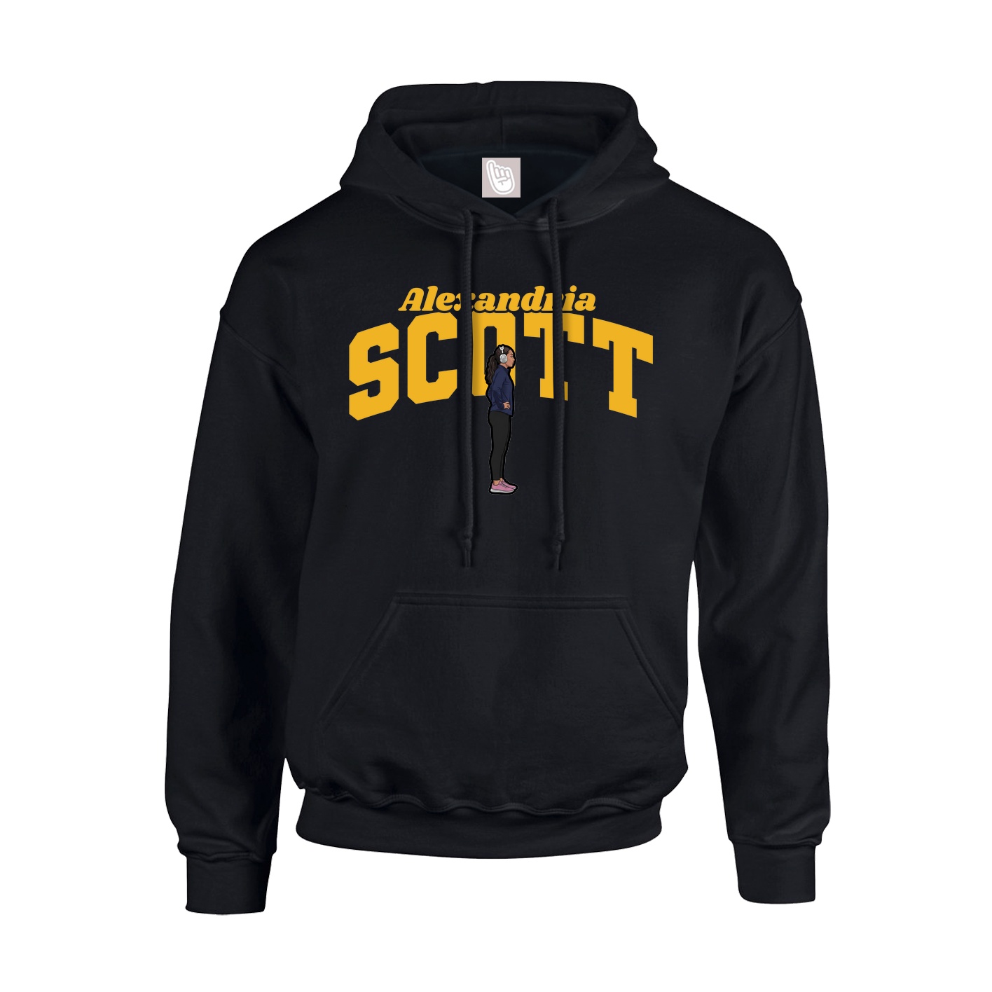 Hoodie — Signature Arch in Black