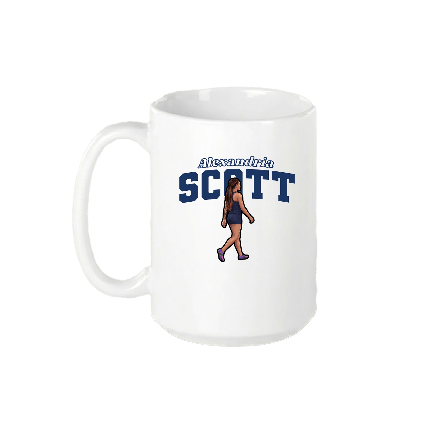 15oz Coffee Mug — Name Arch in White