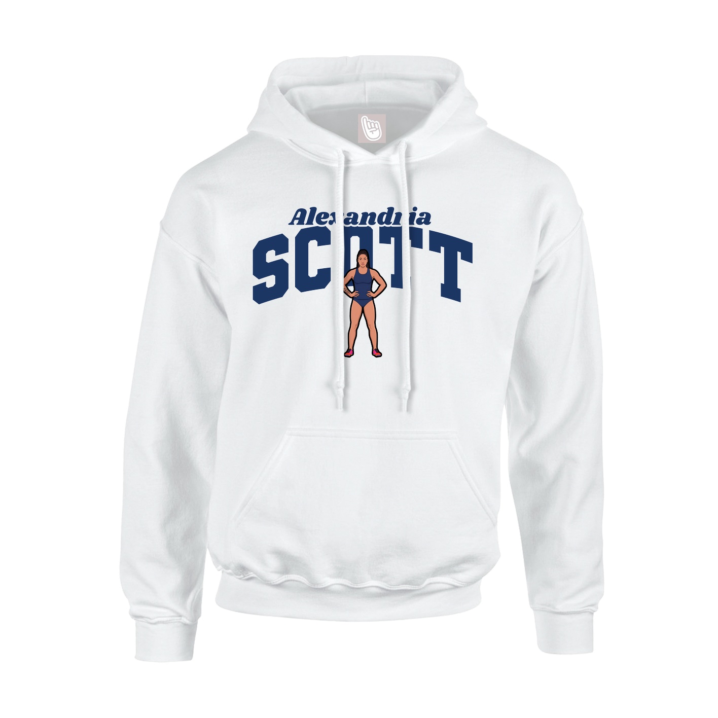 Youth Hoodie — Signature Arch in White