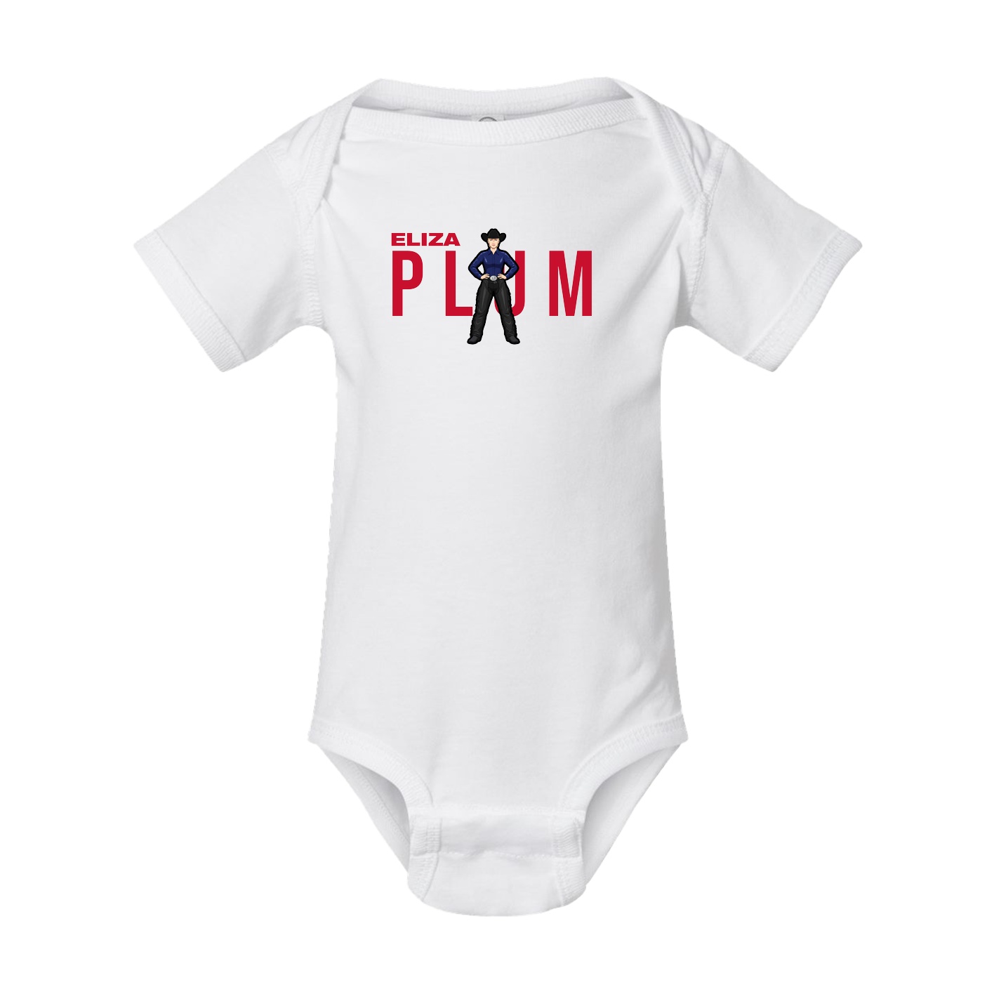 Baby Onesie — Player Name in White