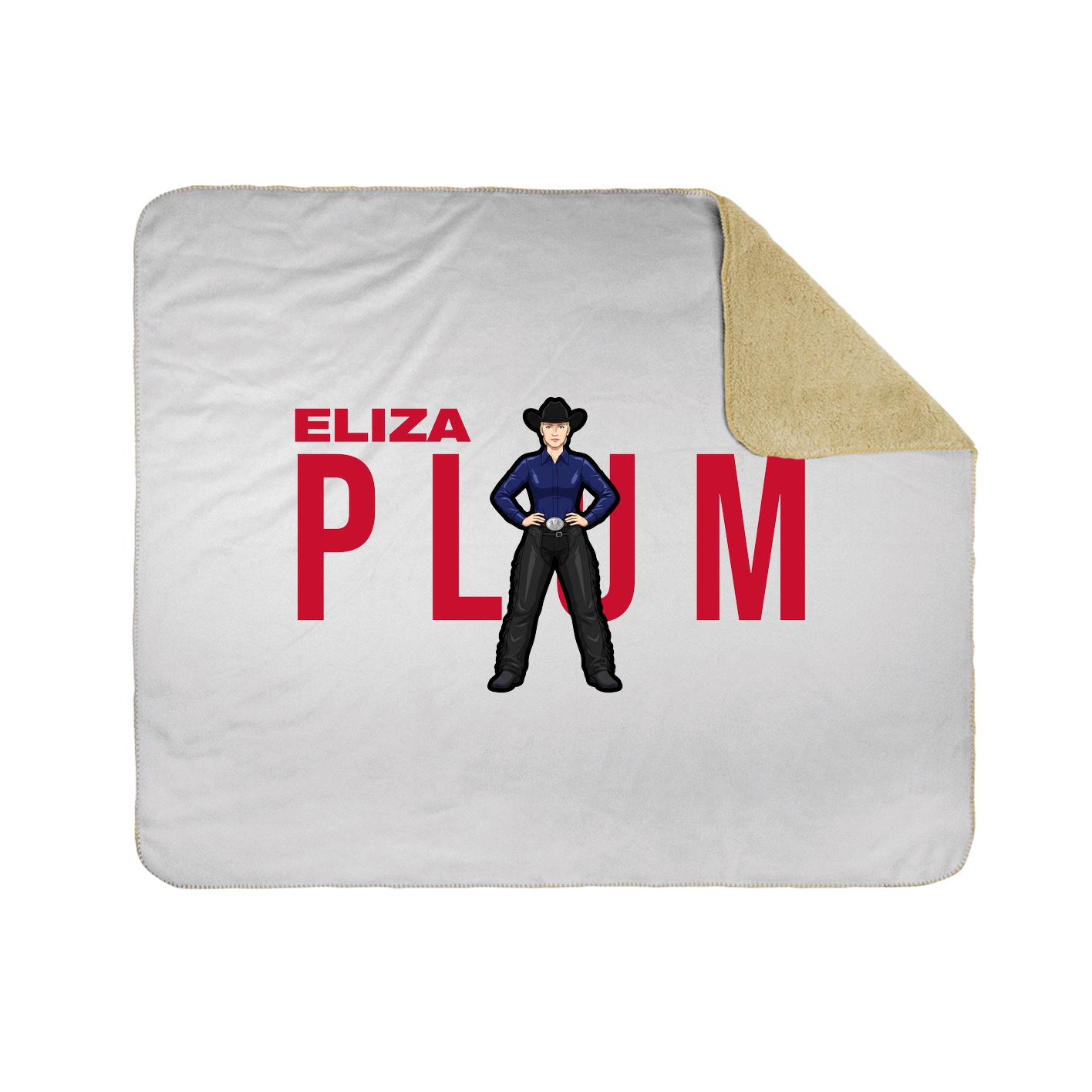 Throw Blanket — Player Name in White
