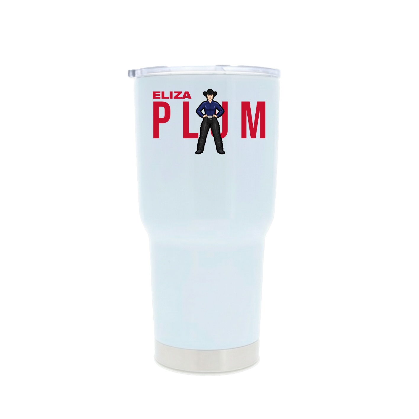 30oz Stainless Steel Tumbler — Player Name in White
