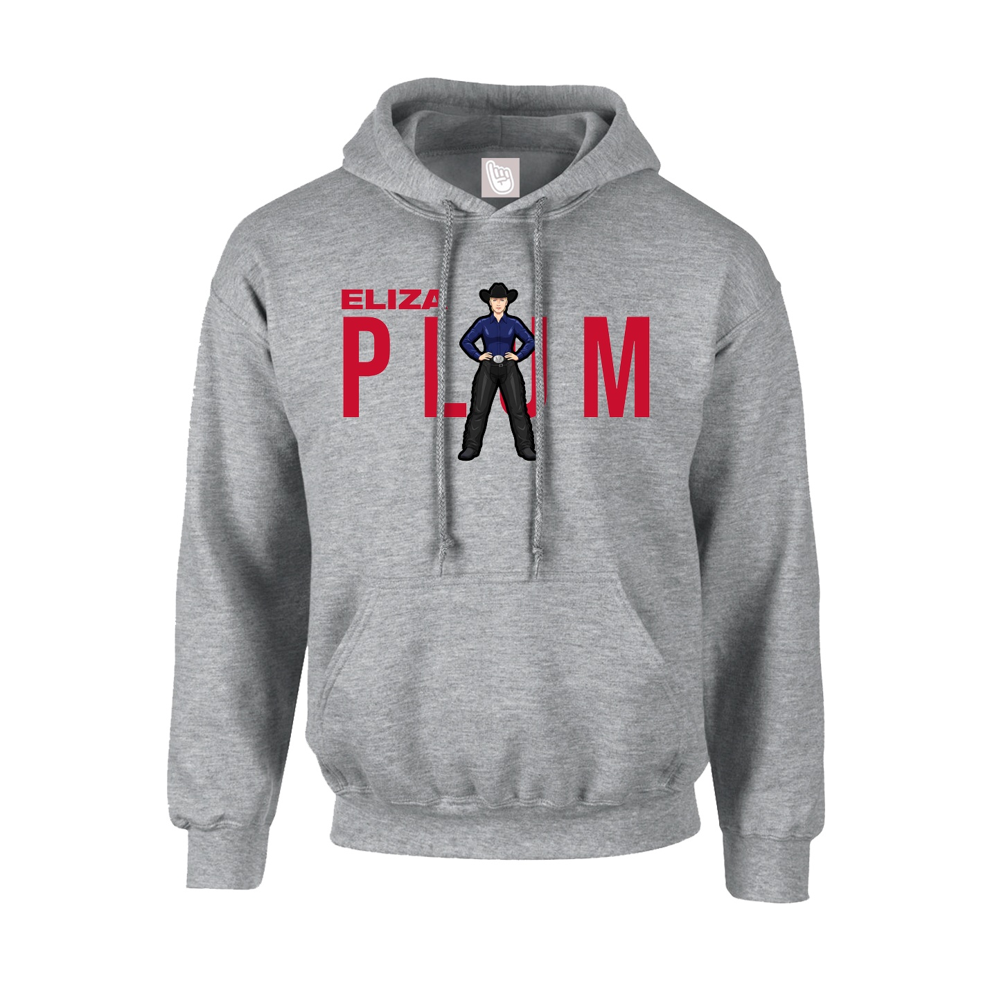 Youth Hoodie — Player Name in Grey