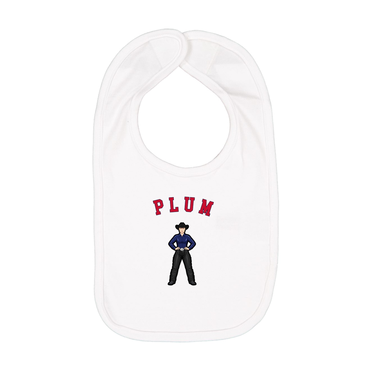 Infant Bib — Shirsey Arch in White