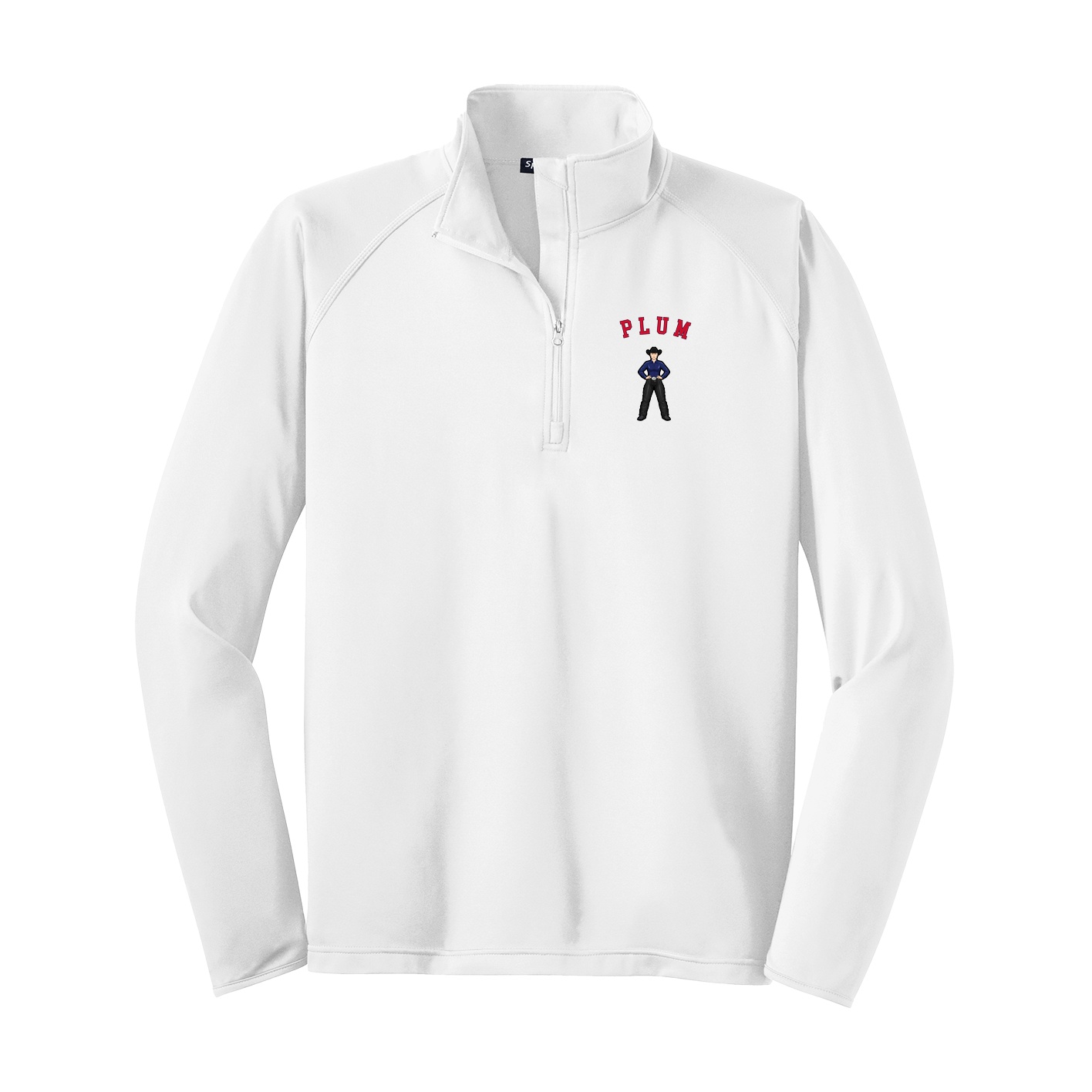 Q-Zip Pullover — Shirsey Arch in White