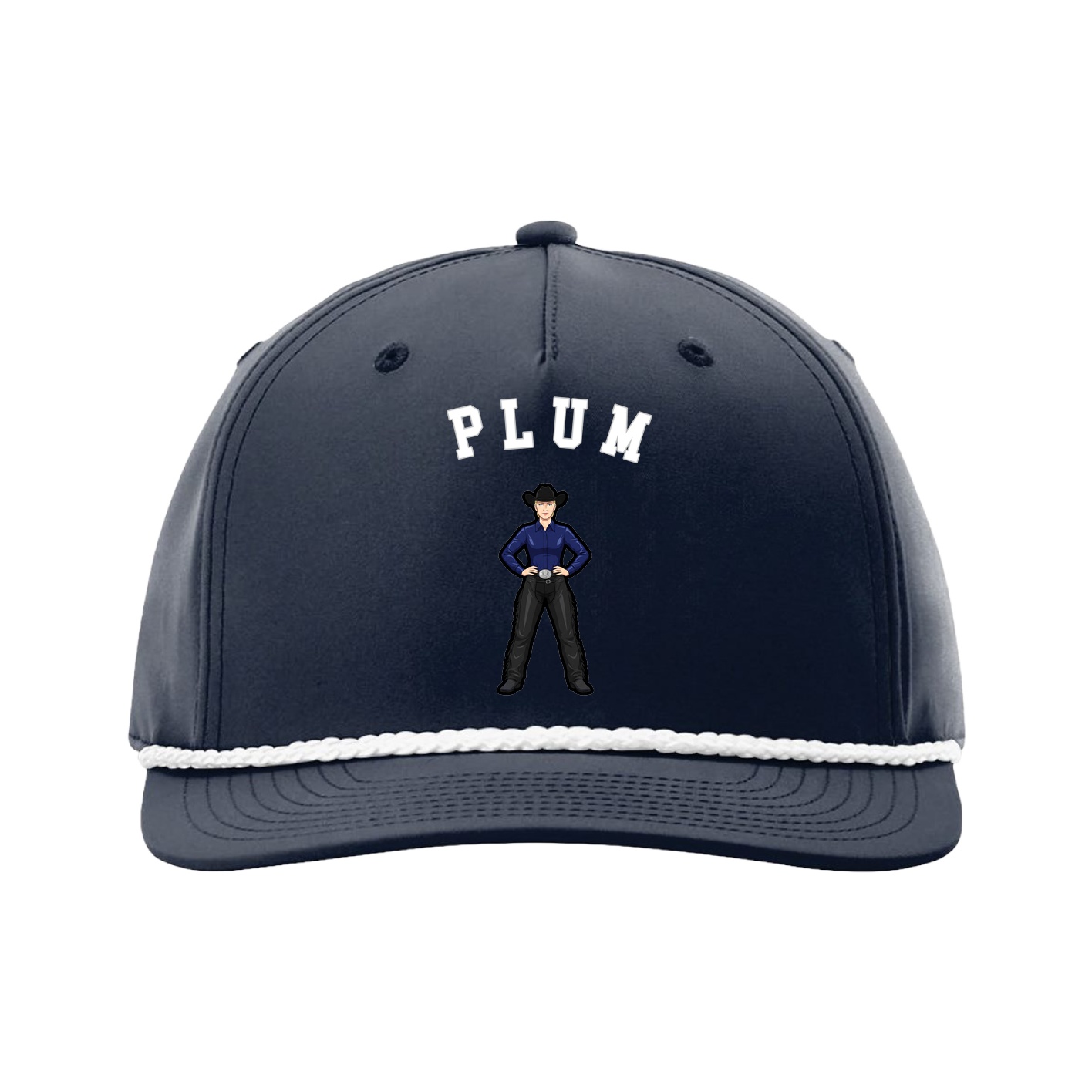 Five-Panel Classic Rope Cap — Shirsey Arch in Navy