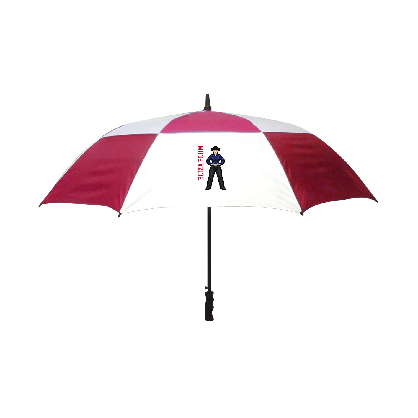 Golf Umbrella — Name Vertical in Red