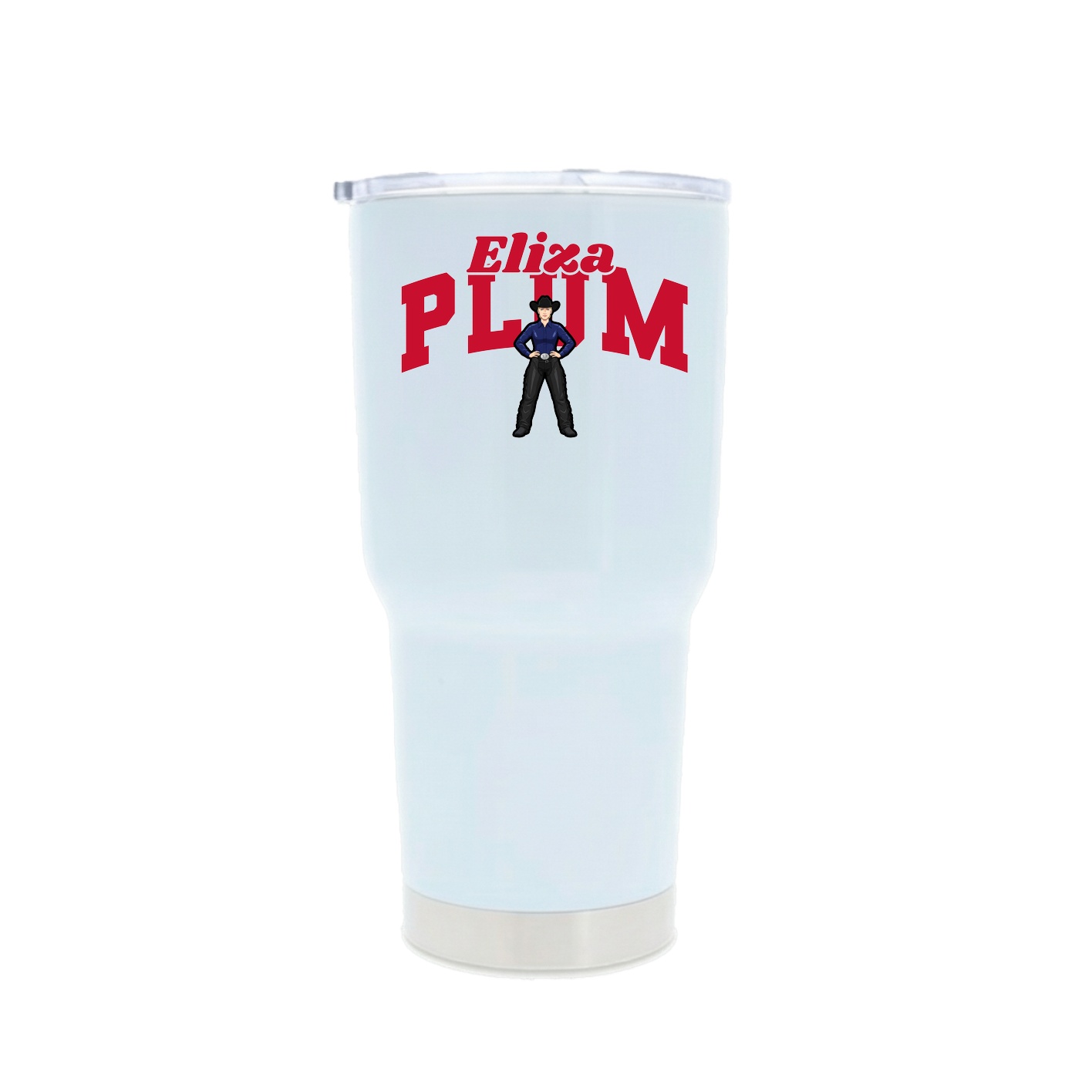 30oz Stainless Steel Tumbler — Signature Arch in White