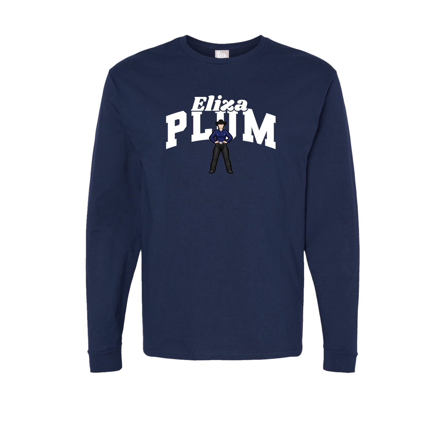 Long Sleeve Tee — Signature Arch in Navy