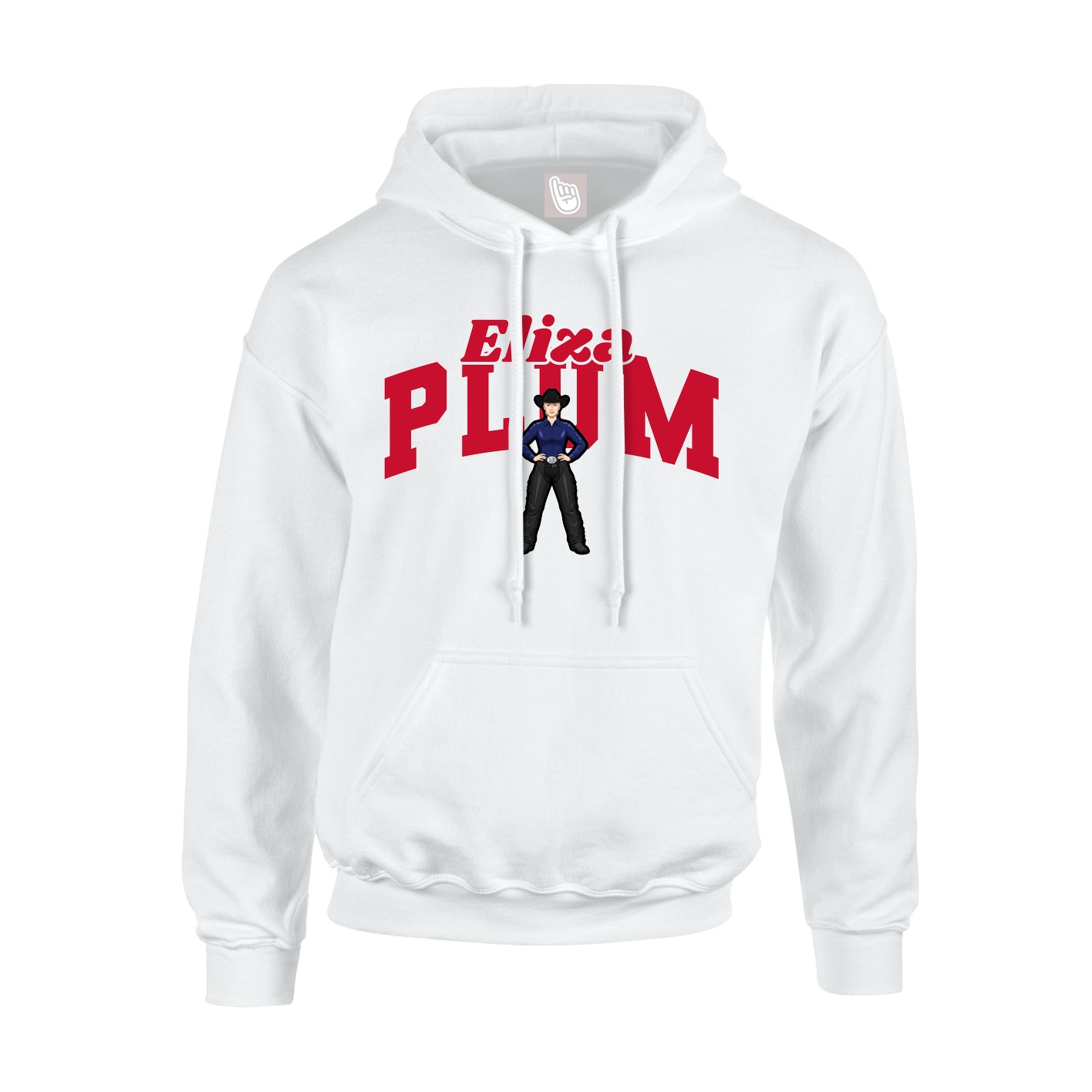 Hoodie — Signature Arch in White
