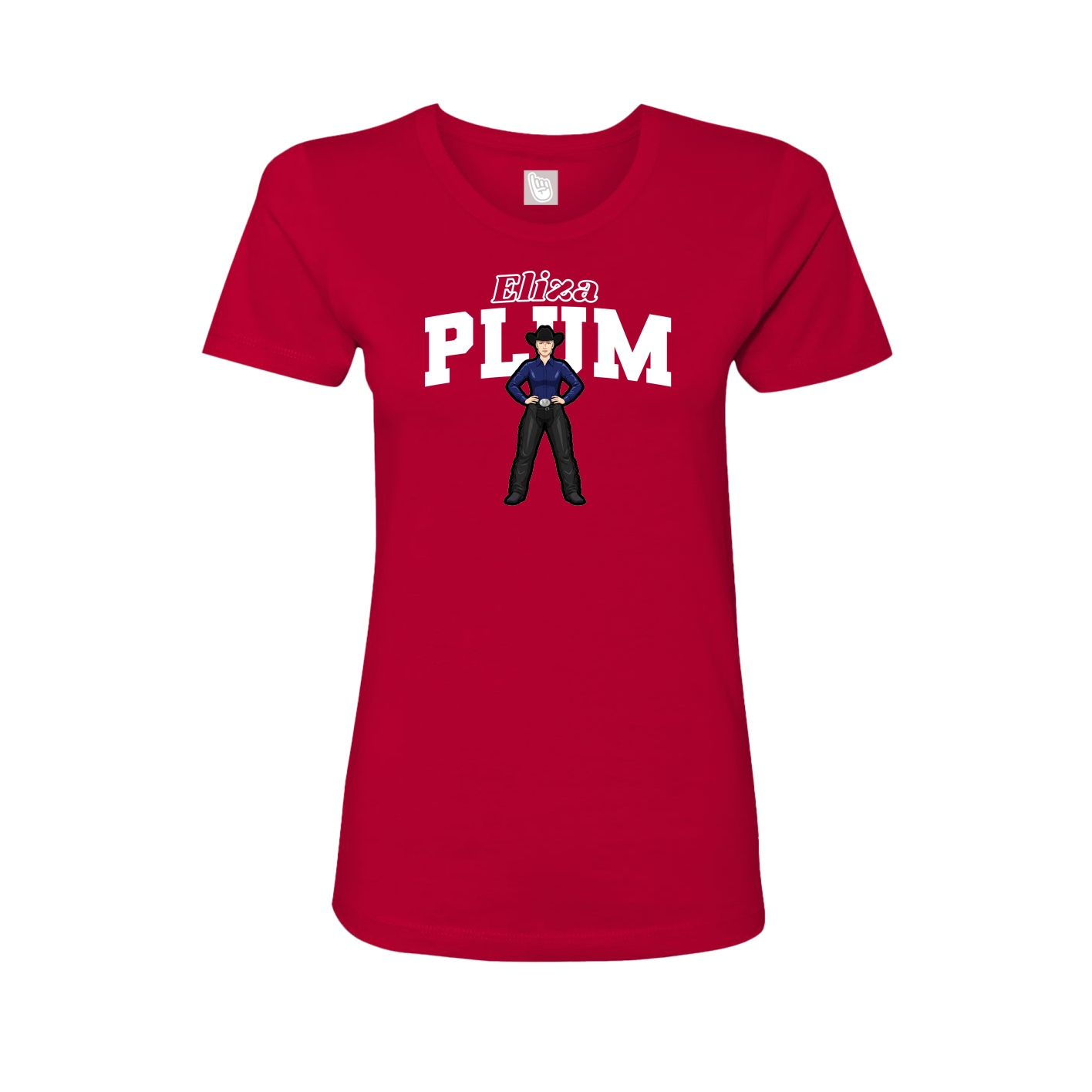 Womens Tee — Name Arch in Red