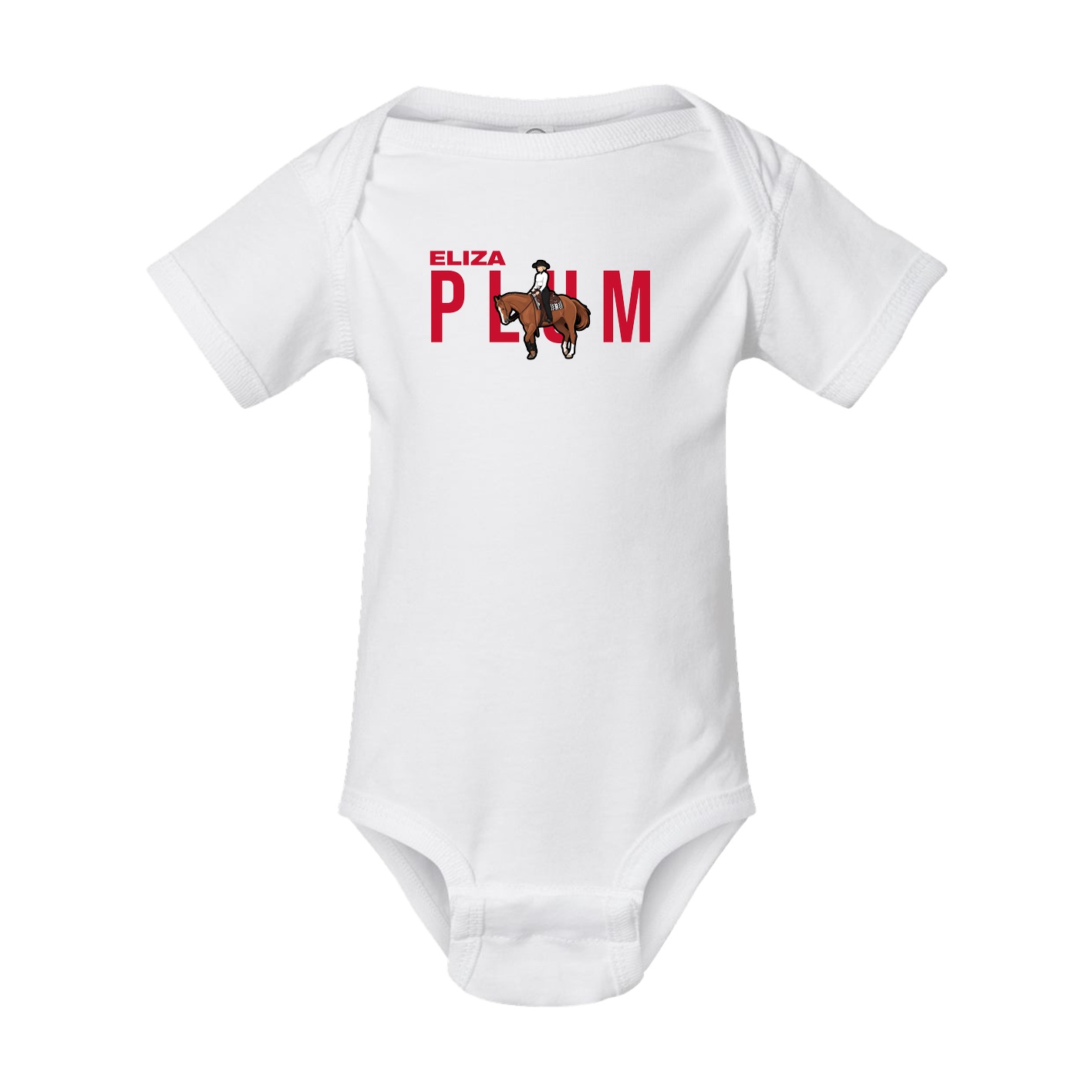 Baby Onesie — Player Name in White