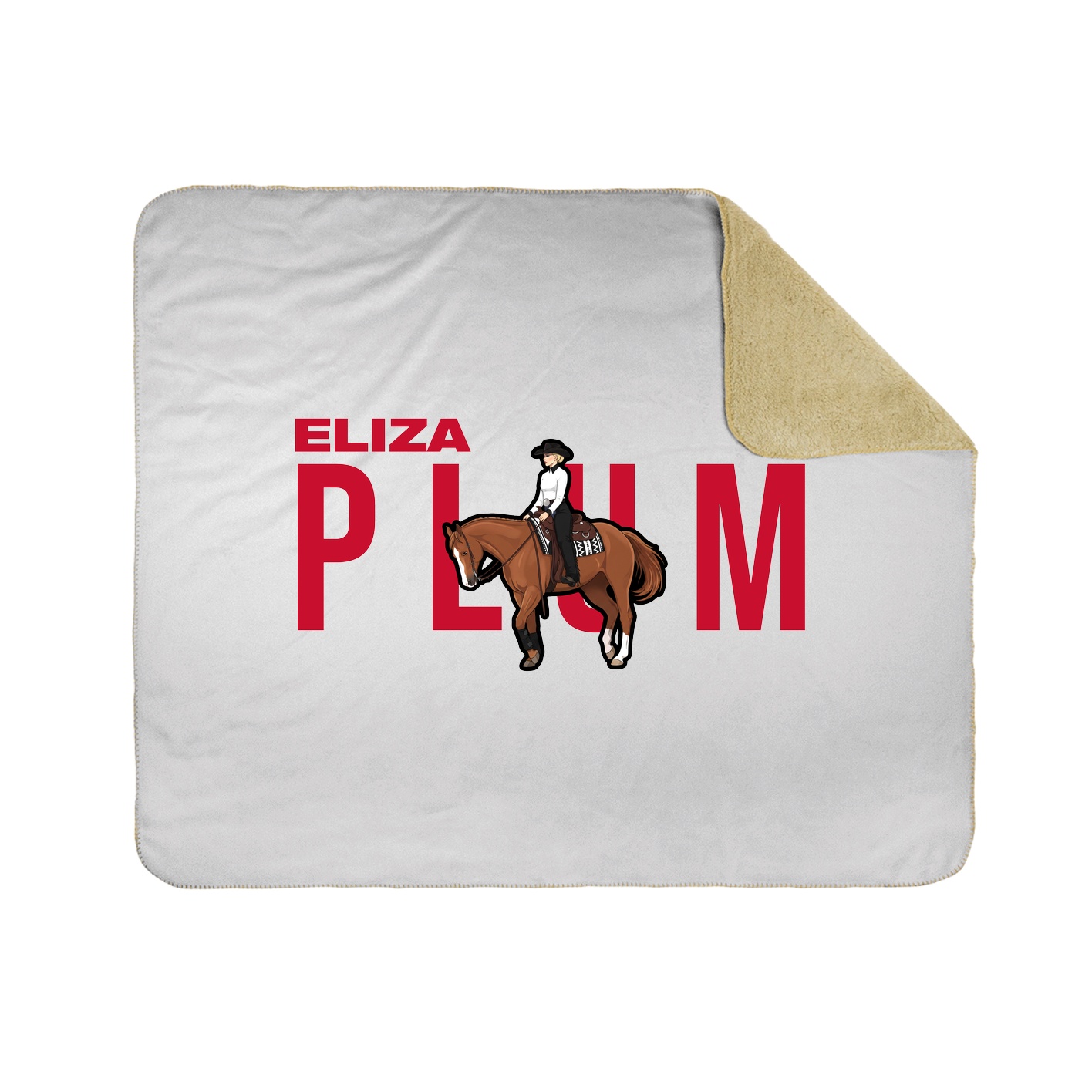 Throw Blanket — Player Name in White