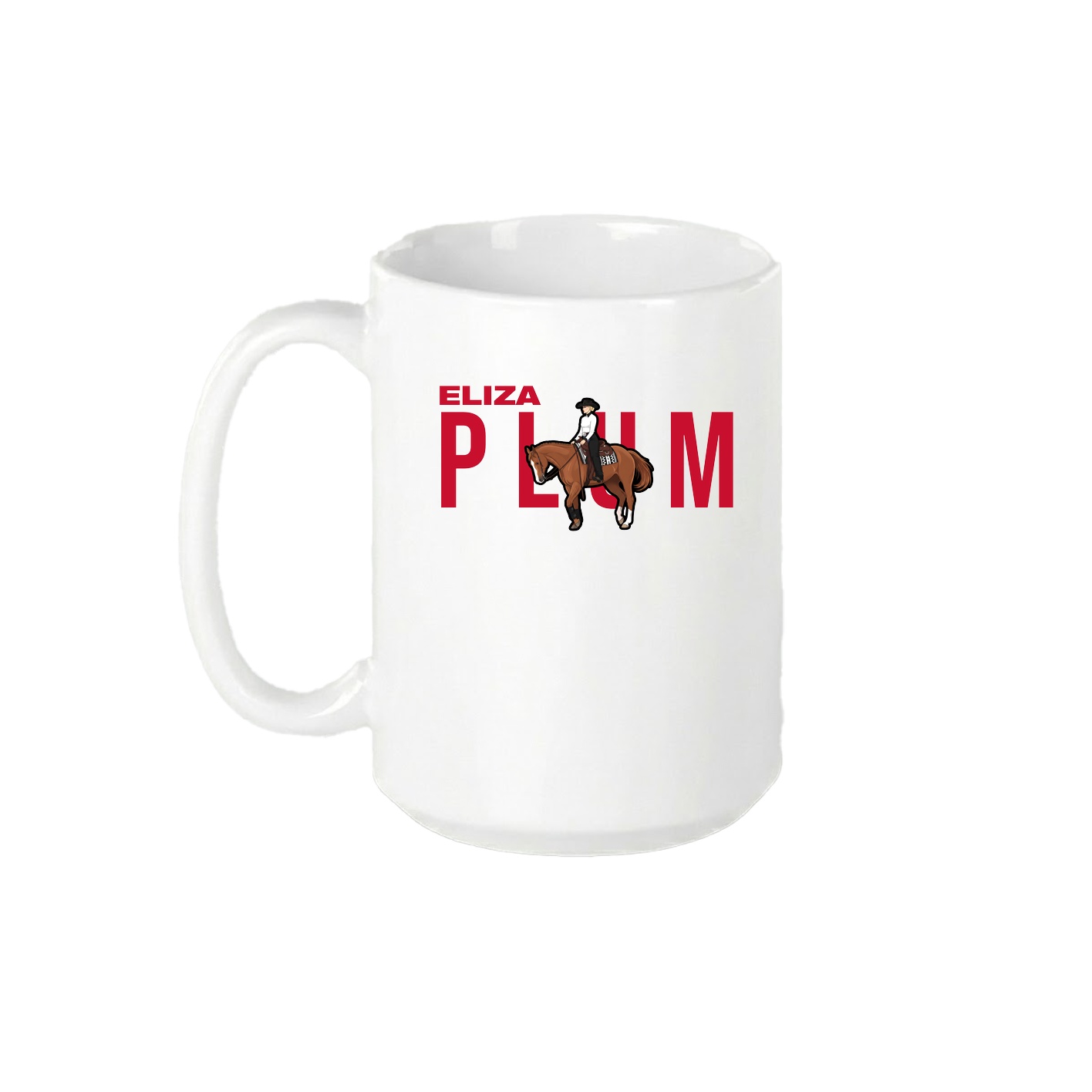 15oz Coffee Mug — Player Name in White
